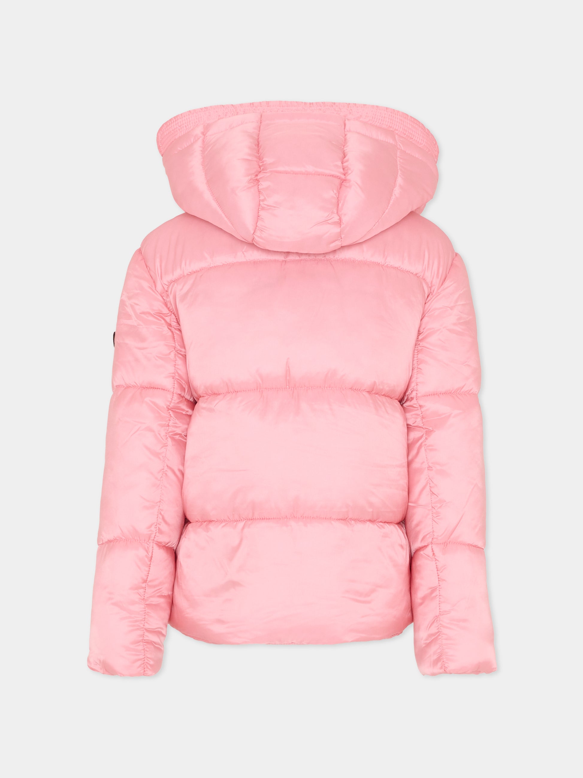 Piumino rosa per bambina con logo,Diesel,J02090 KXBNB K325