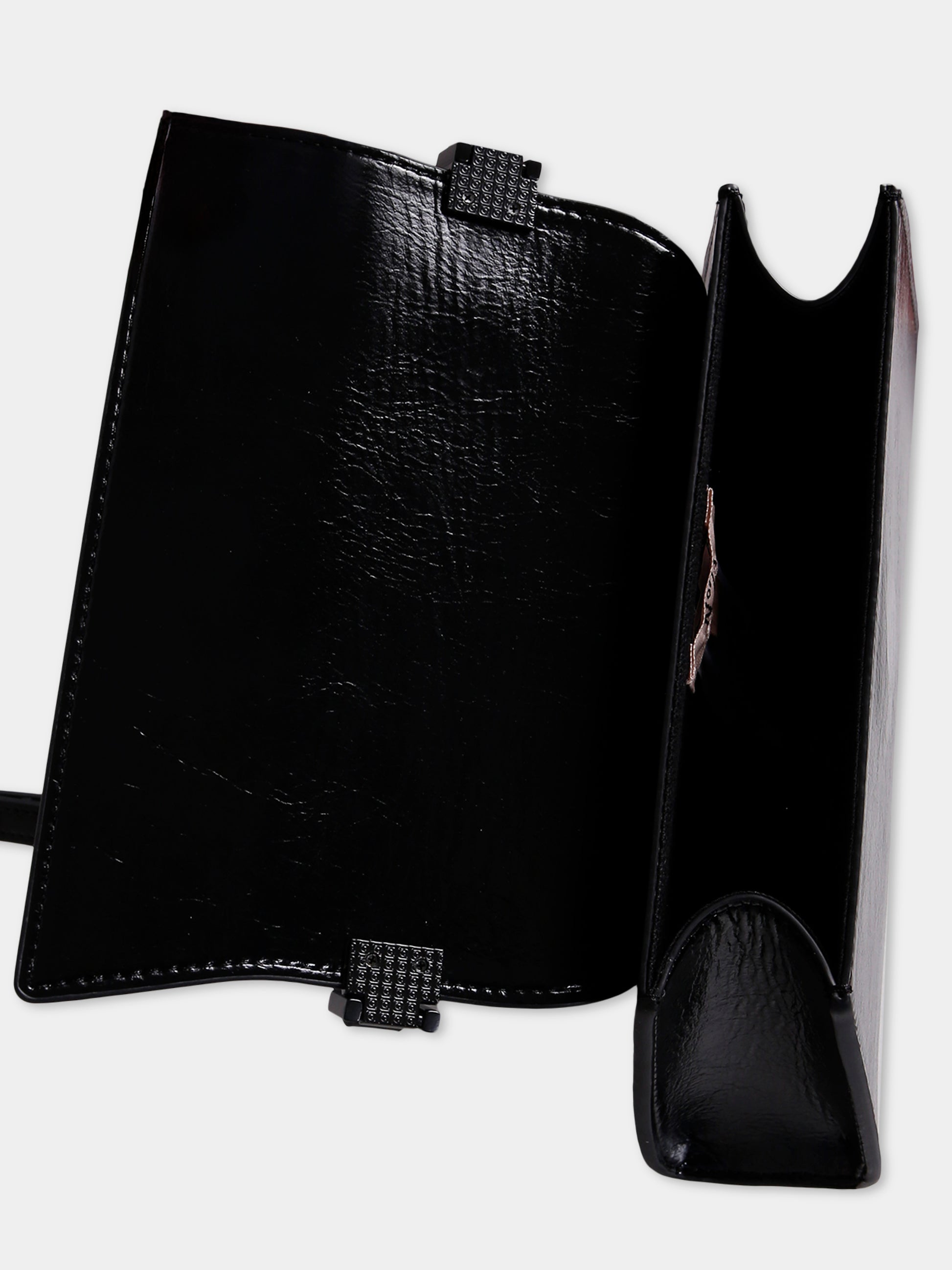 Borsa nera per bambina con logo,N°21 Kids,N21A32 N0246 0N900