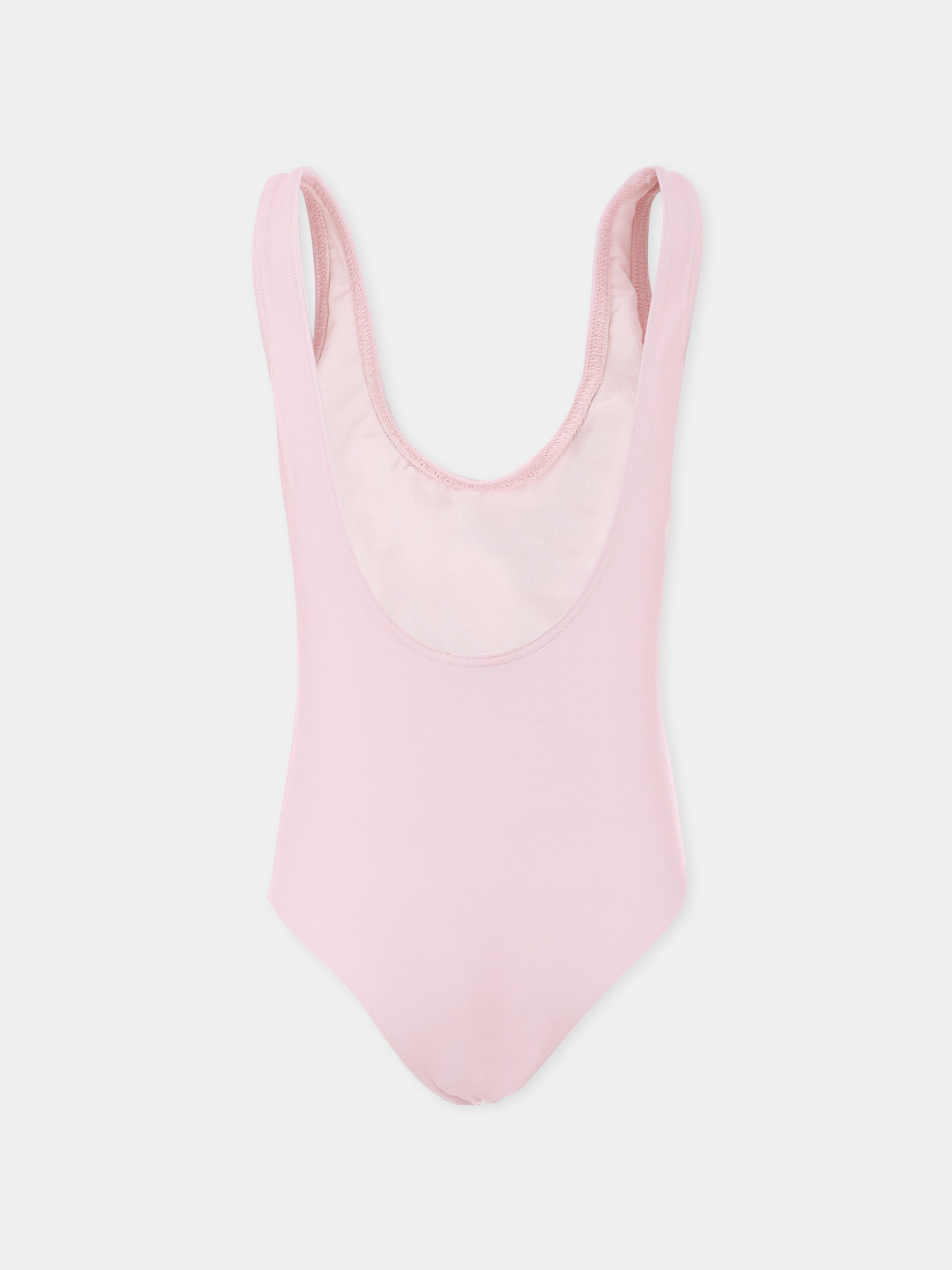 Costume intero rosa per bambina con Teddy Bear,Moschino Kids,H0L00B LKA00 50209