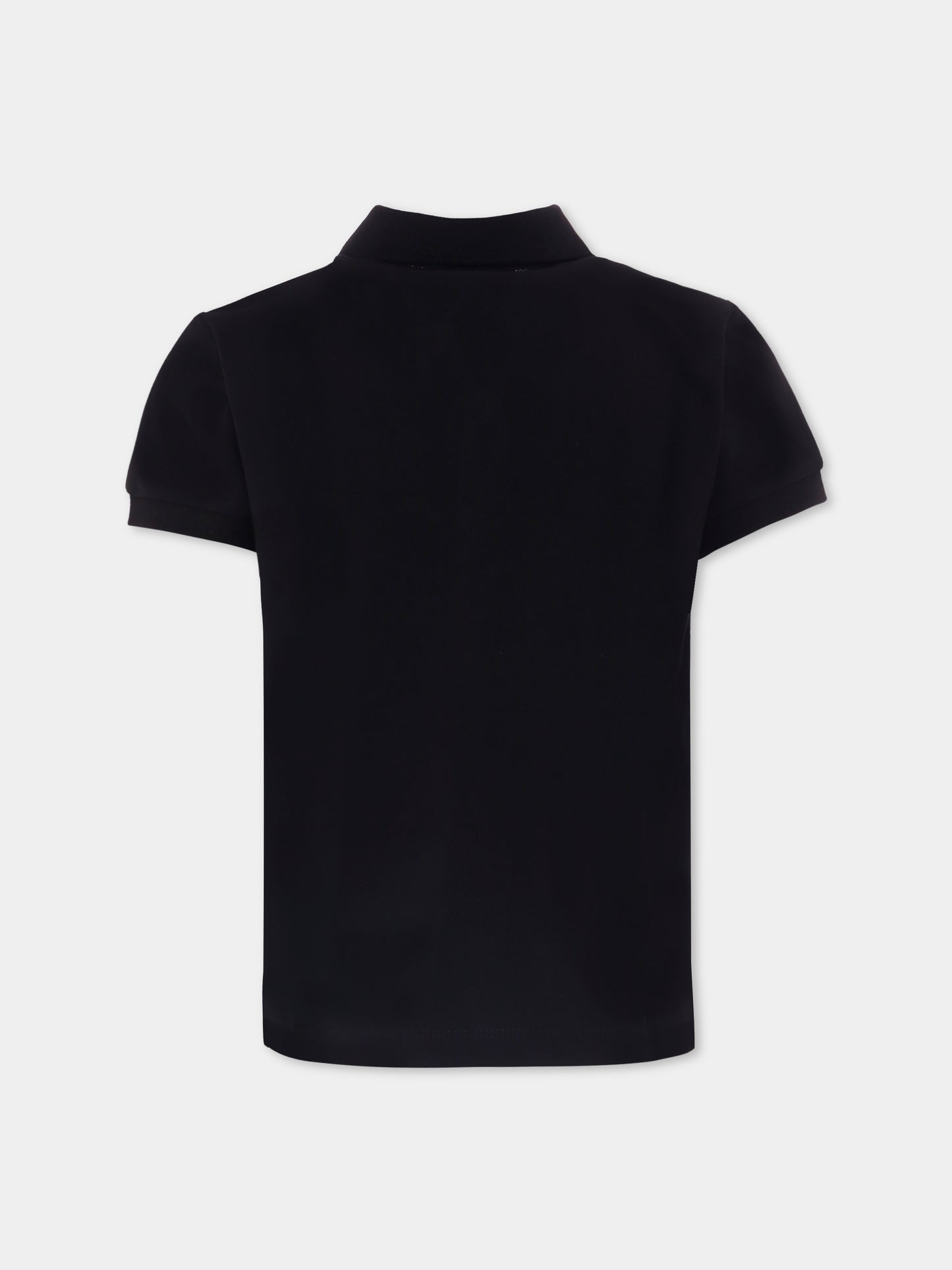 Polo nera per bambino con Teddy Bear,Moschino Kids,HRM03Y LFA01 60100