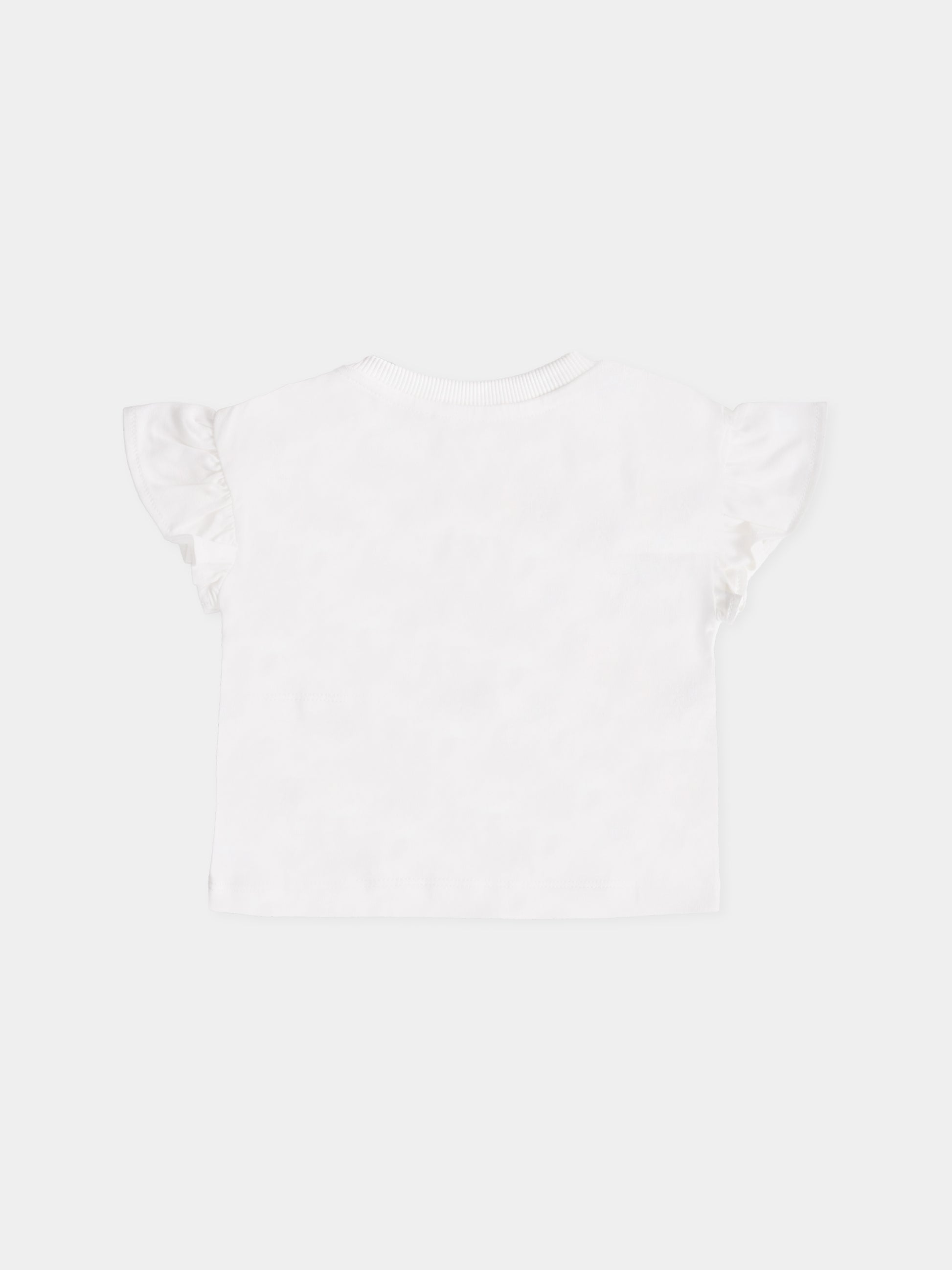 T-shirt avorio per neonata con Teddy Bear e cuore,Moschino Kids,MDM03J LBA00 10063