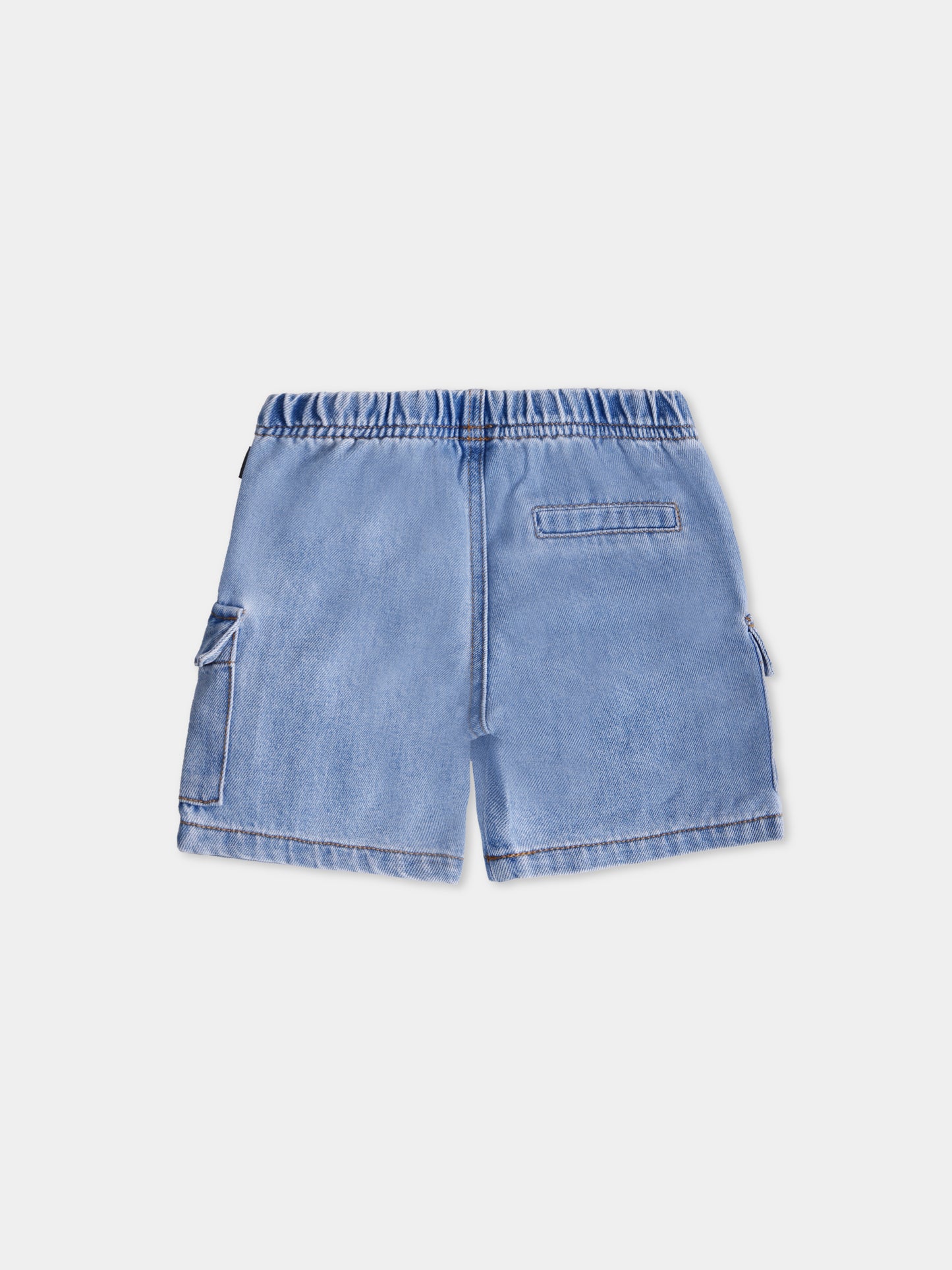 Shorts denim per neonato con Teddy Bear,Moschino Kids,MUQ01G L0E34 41041