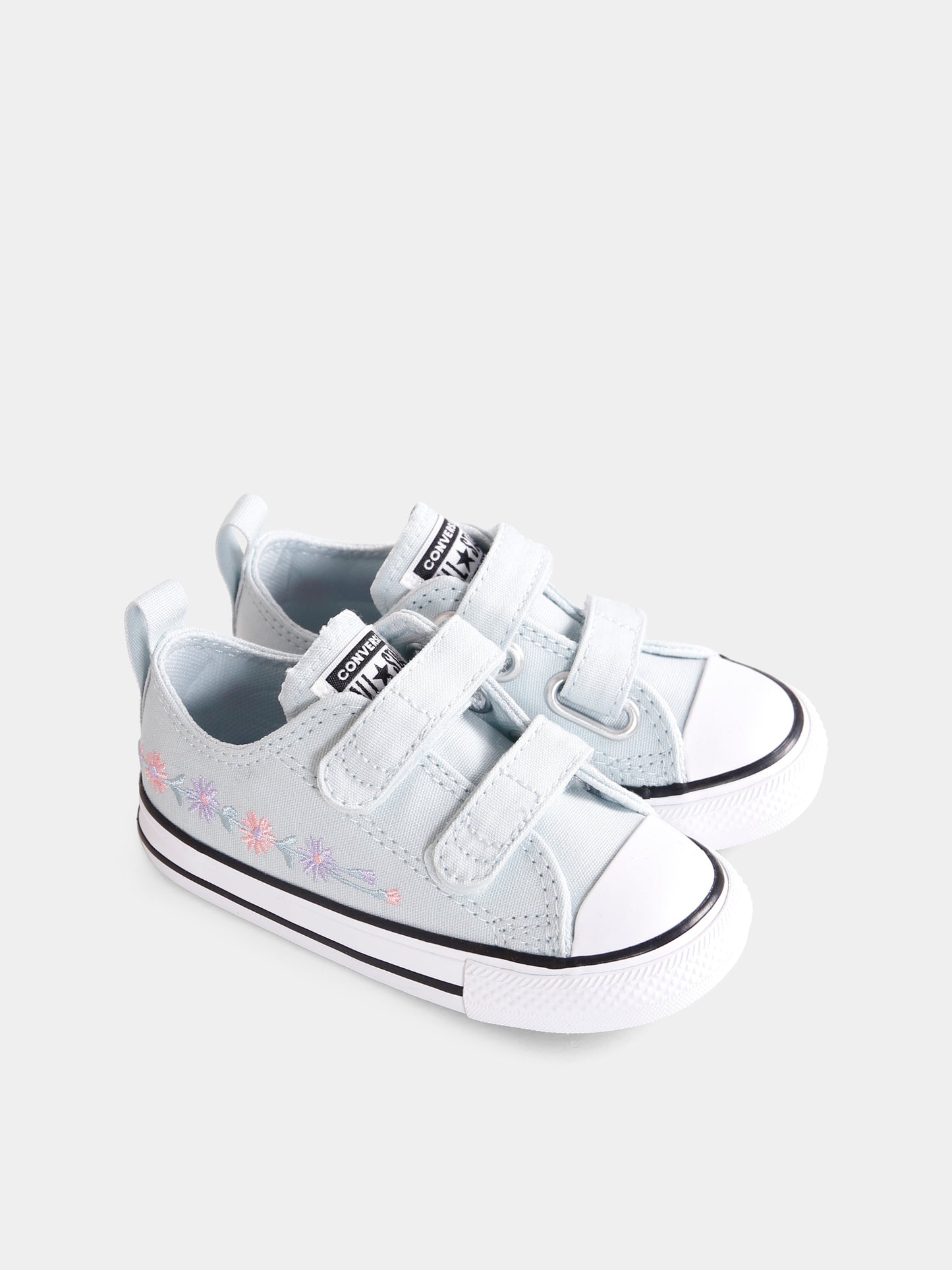 Sneakers Chuck Taylor All Star verdi per neonata e bambina con fiori,Converse,A11785C
