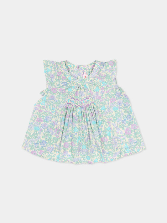 Camicia multicolor per neonata con stampa floreale,Bonpoint,C06XBLW00002 556