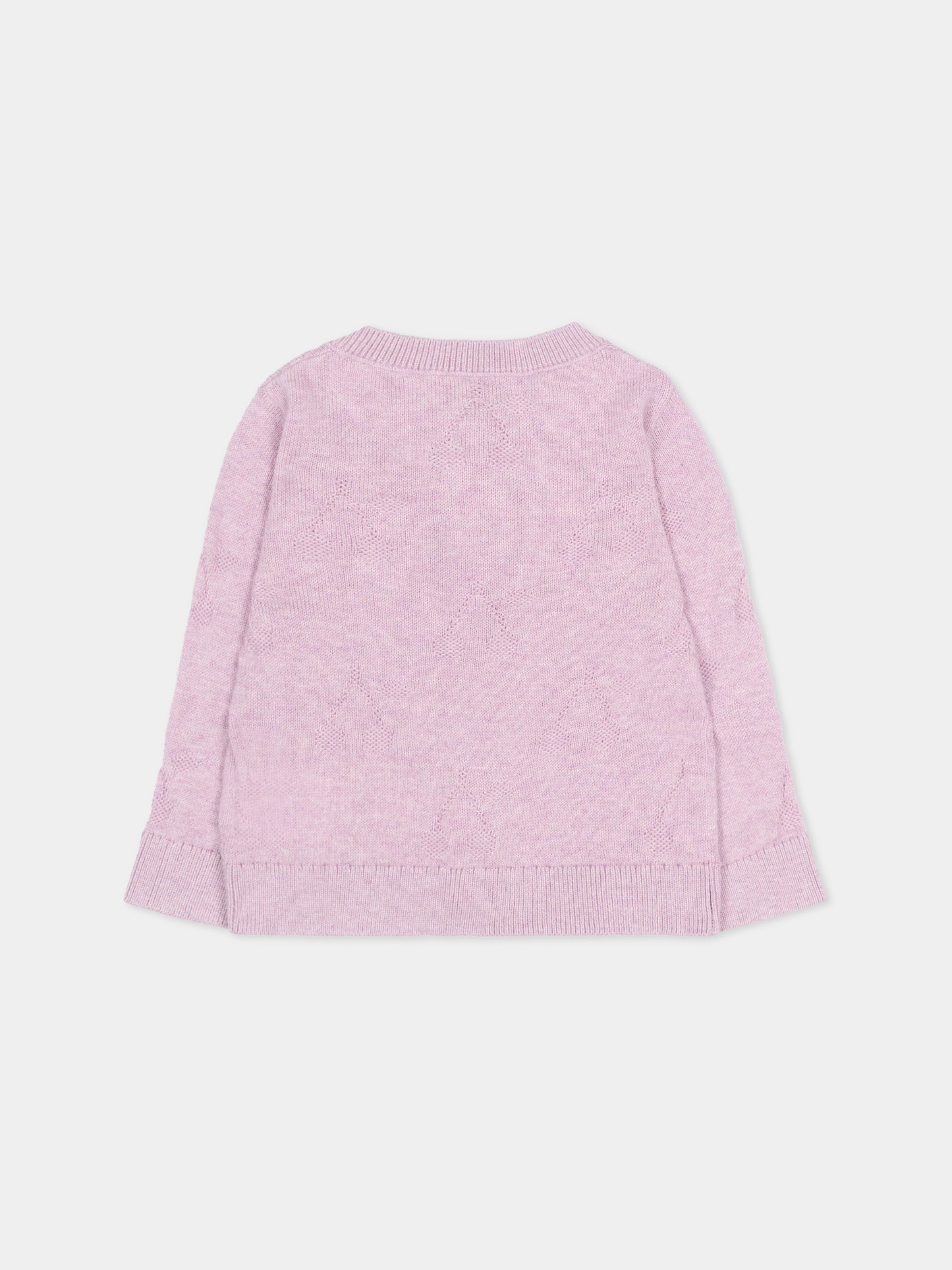 Cardigan lilla per neonata con ciliegie,Bonpoint,C06XCAK00001 057A