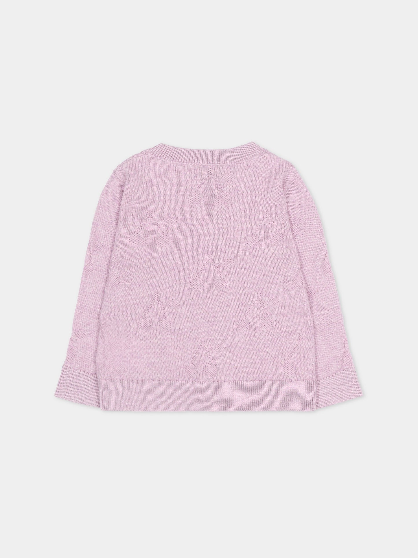 Cardigan lilla per neonata con ciliegie,Bonpoint,C06XCAK00001 057A