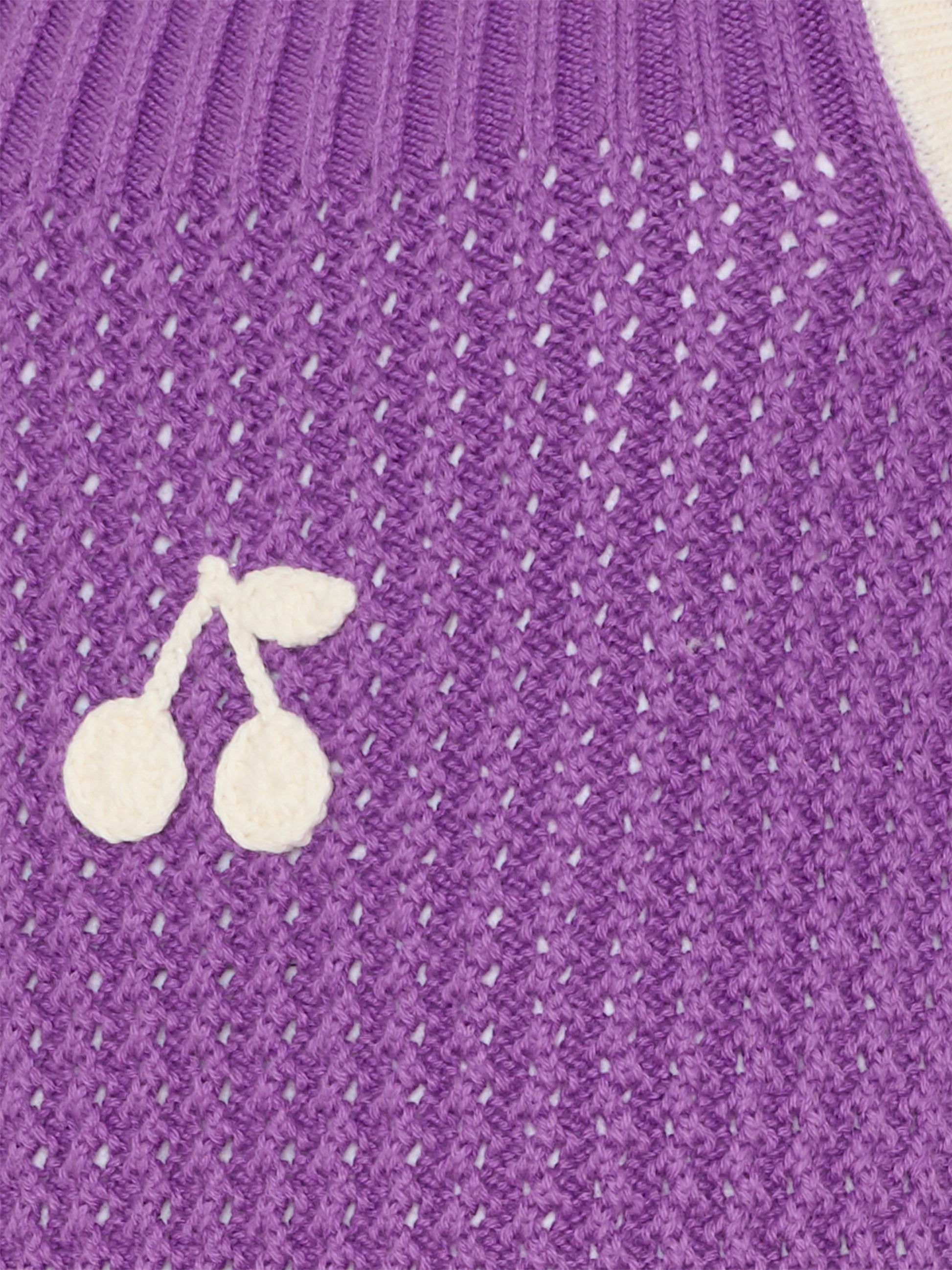 Top viola per bambina con ciliegie,Bonpoint,C06GJUK00001 258