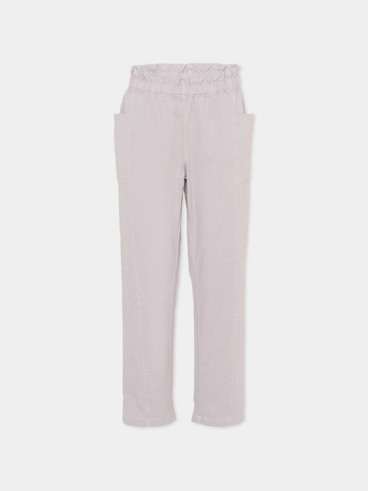Pantaloni lilla per bambina con ciliegie,Bonpoint,C06GPAW00001 057A