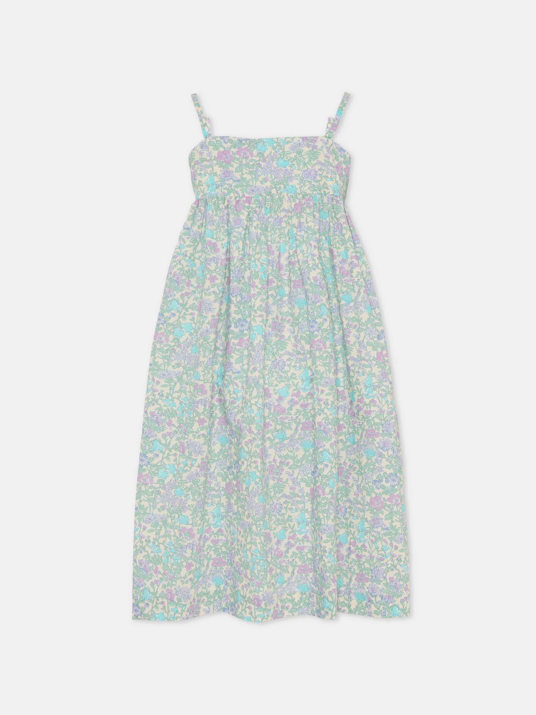 Vestito multicolor per bambina con stampa floreale,Bonpoint,C06GDRW00001 556