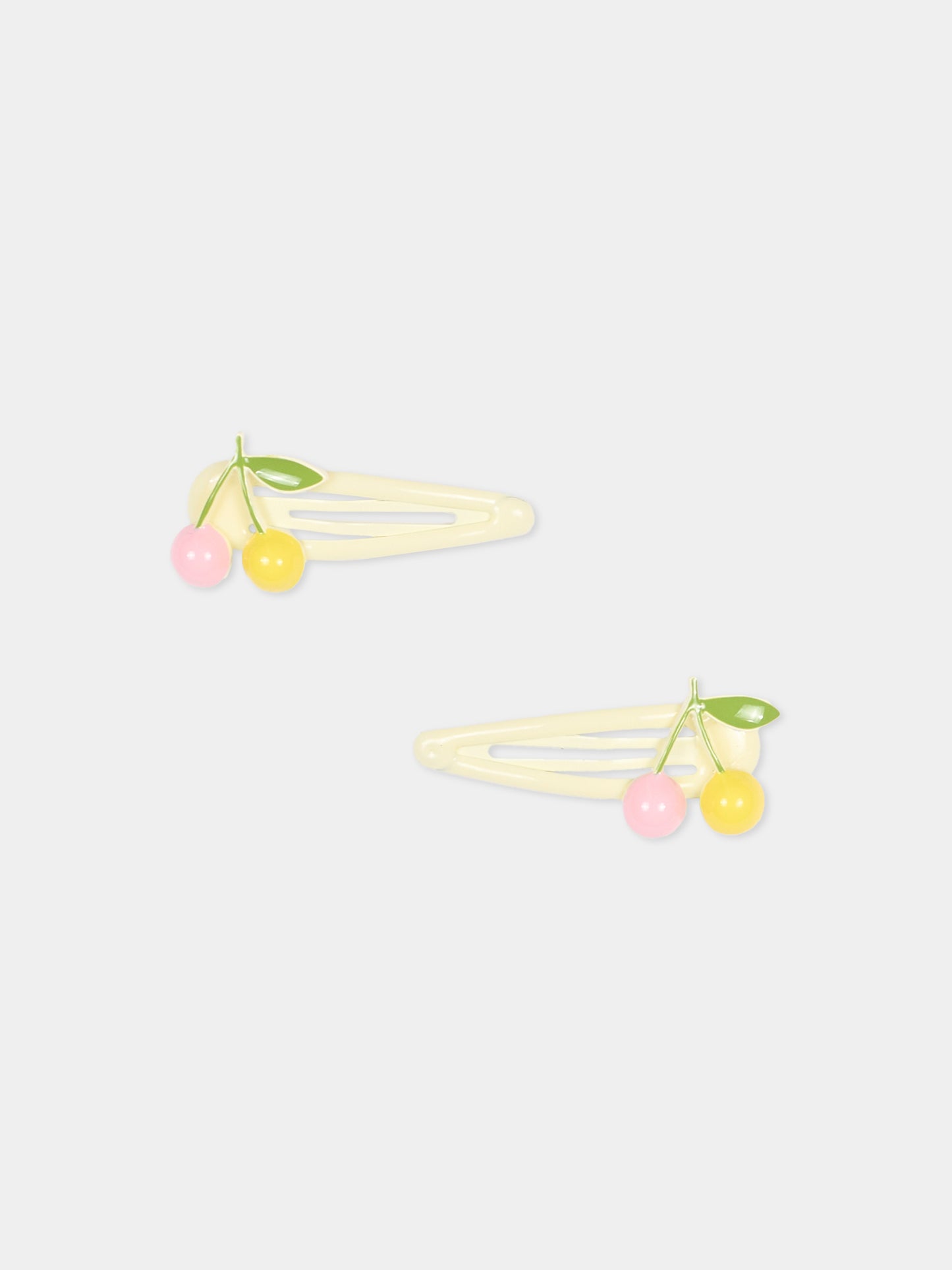 Set fermagli avorio per bambina con ciliegie,Bonpoint,S06GHAW00007 021