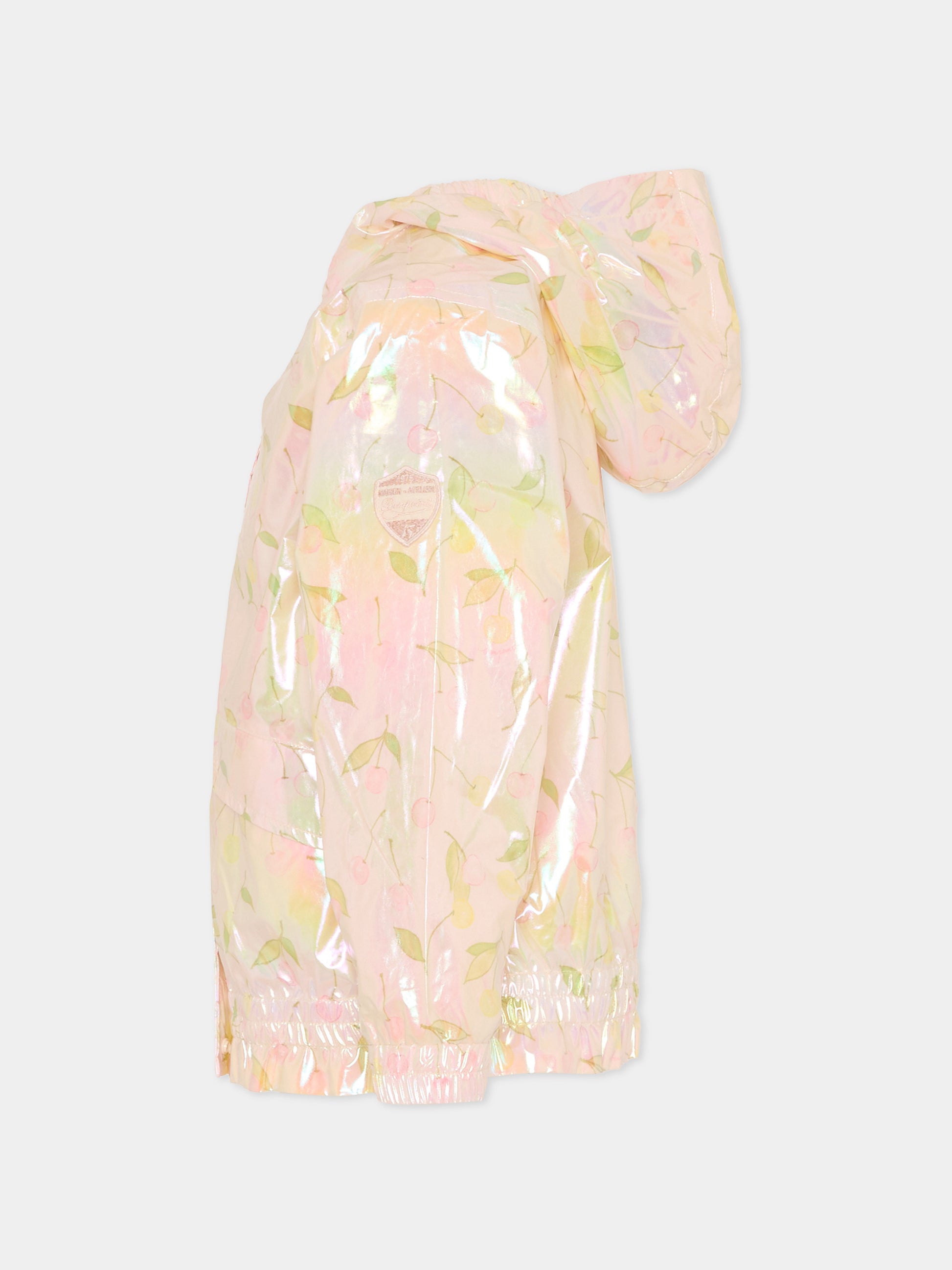 Giubbotto rosa per bambina con ciliegie,Bonpoint,S06GOUW00004 625