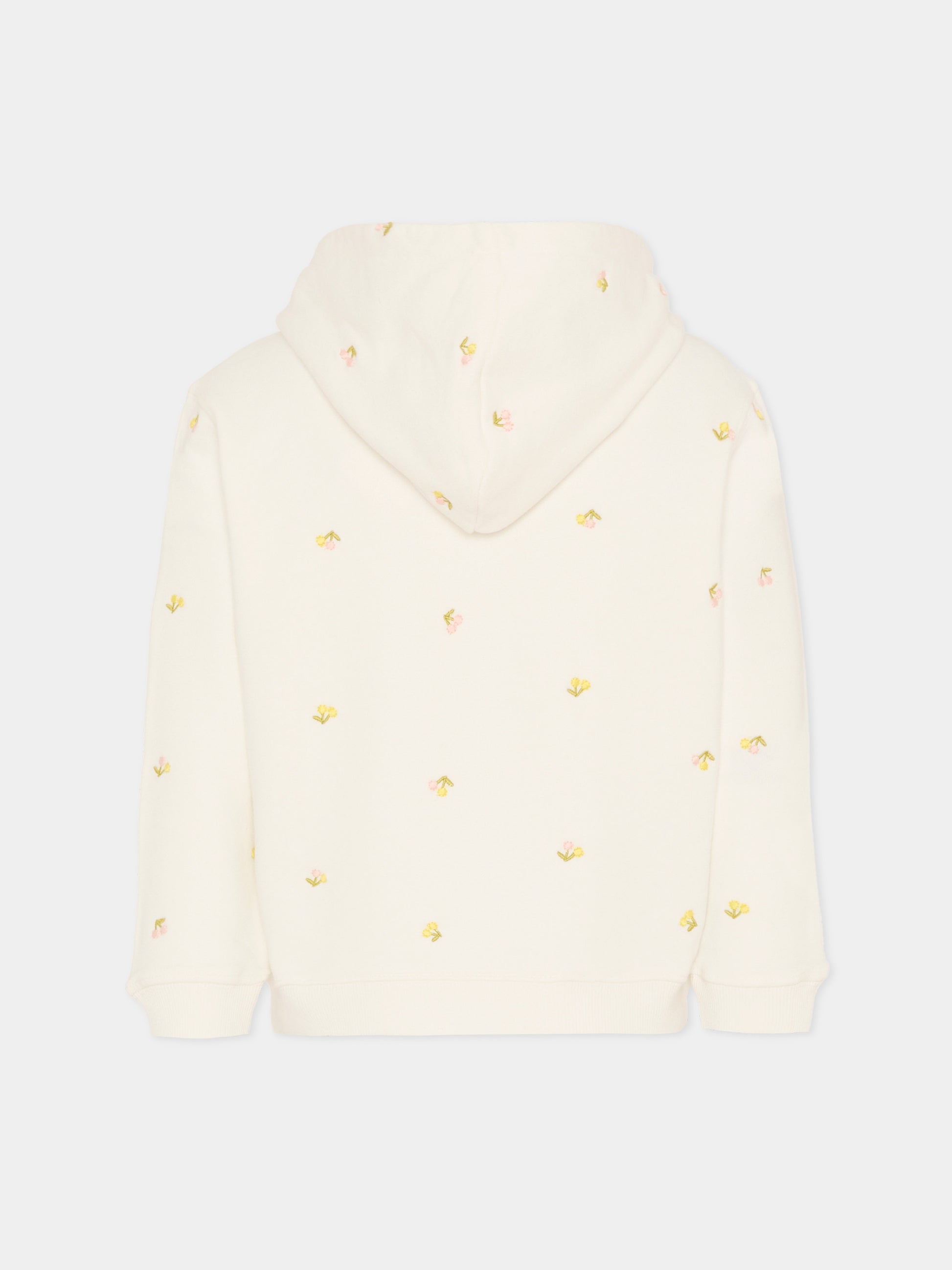 Felpa avorio per bambina con ciliegie,Bonpoint,S06GSWK00002 603
