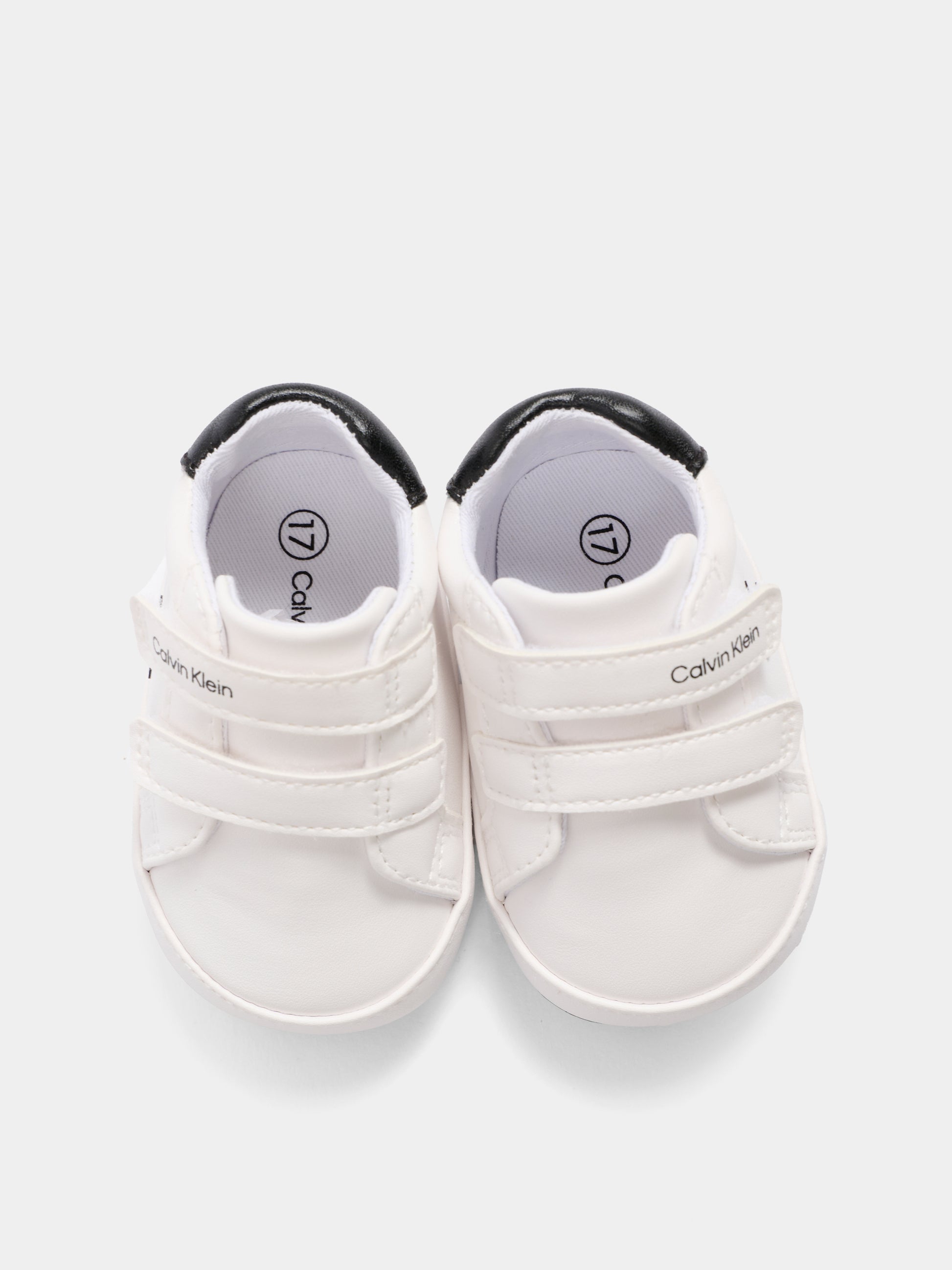 Sneakers bianche per neonato con logo,Calvin Klein Kids,V0B9 83273 1582X002