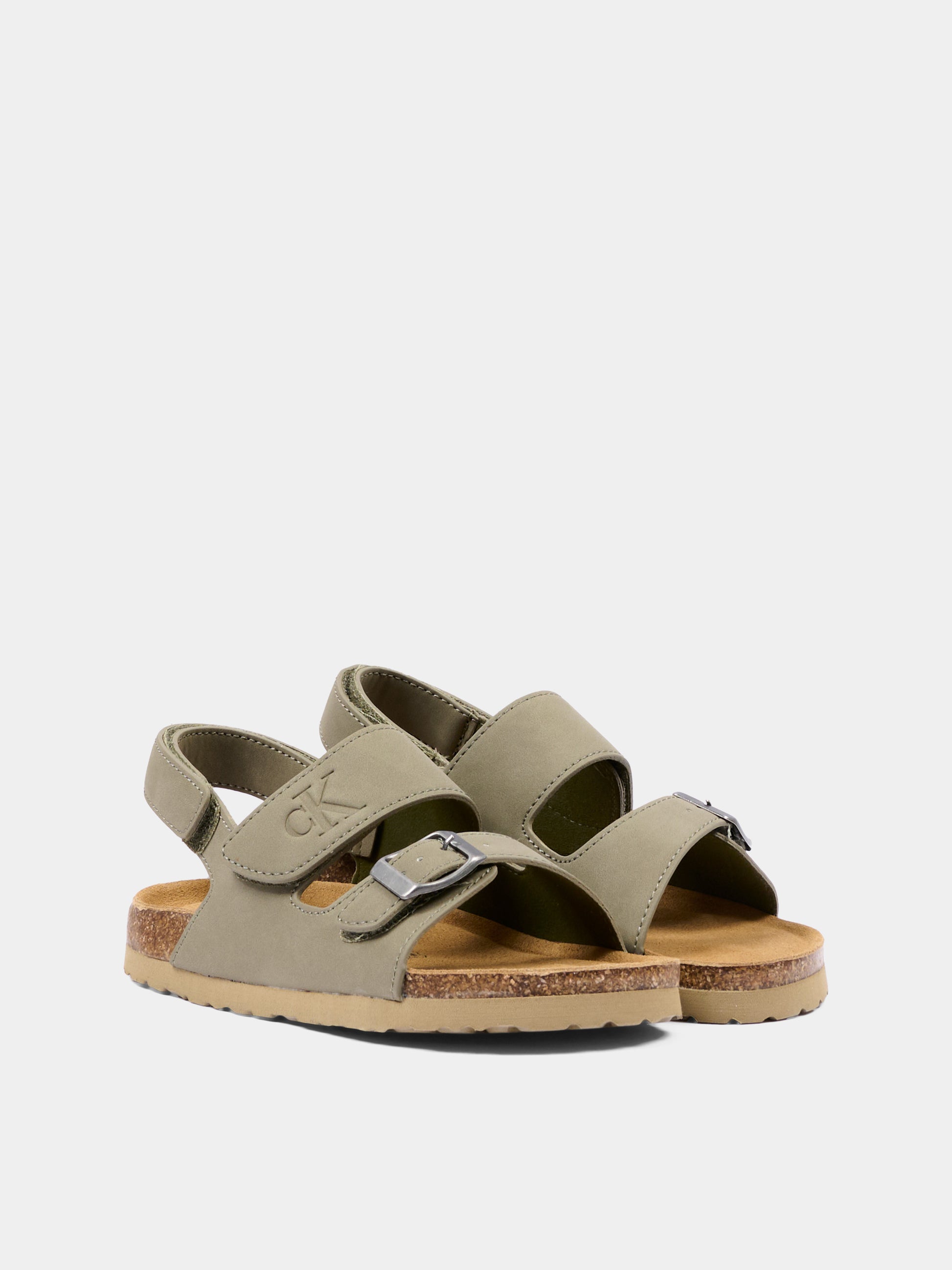 Sandali verdi per bambini con logo,Calvin Klein Kids,V3X2 83328 0315414