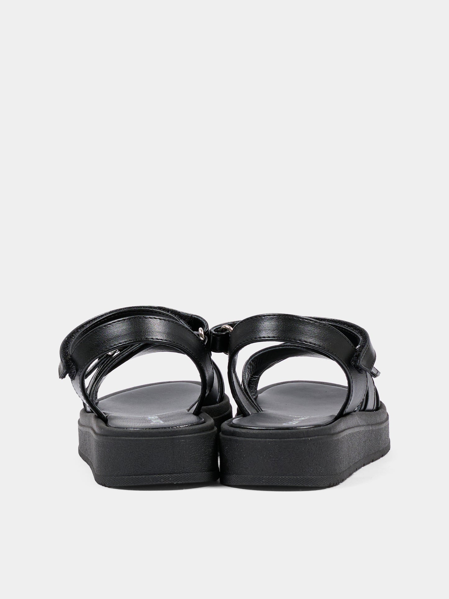 Sandali neri per bambina con logo,Calvin Klein Kids,V4A2 83260 0326999