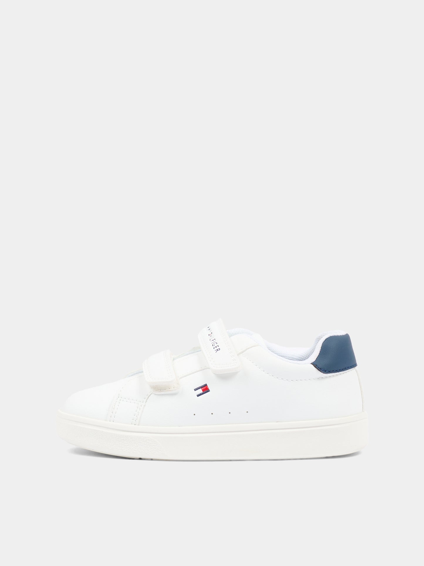 Sneakers bianche per neonato e bambino con logo,Tommy Hilfiger Junior,T1X9 34338 1355X336