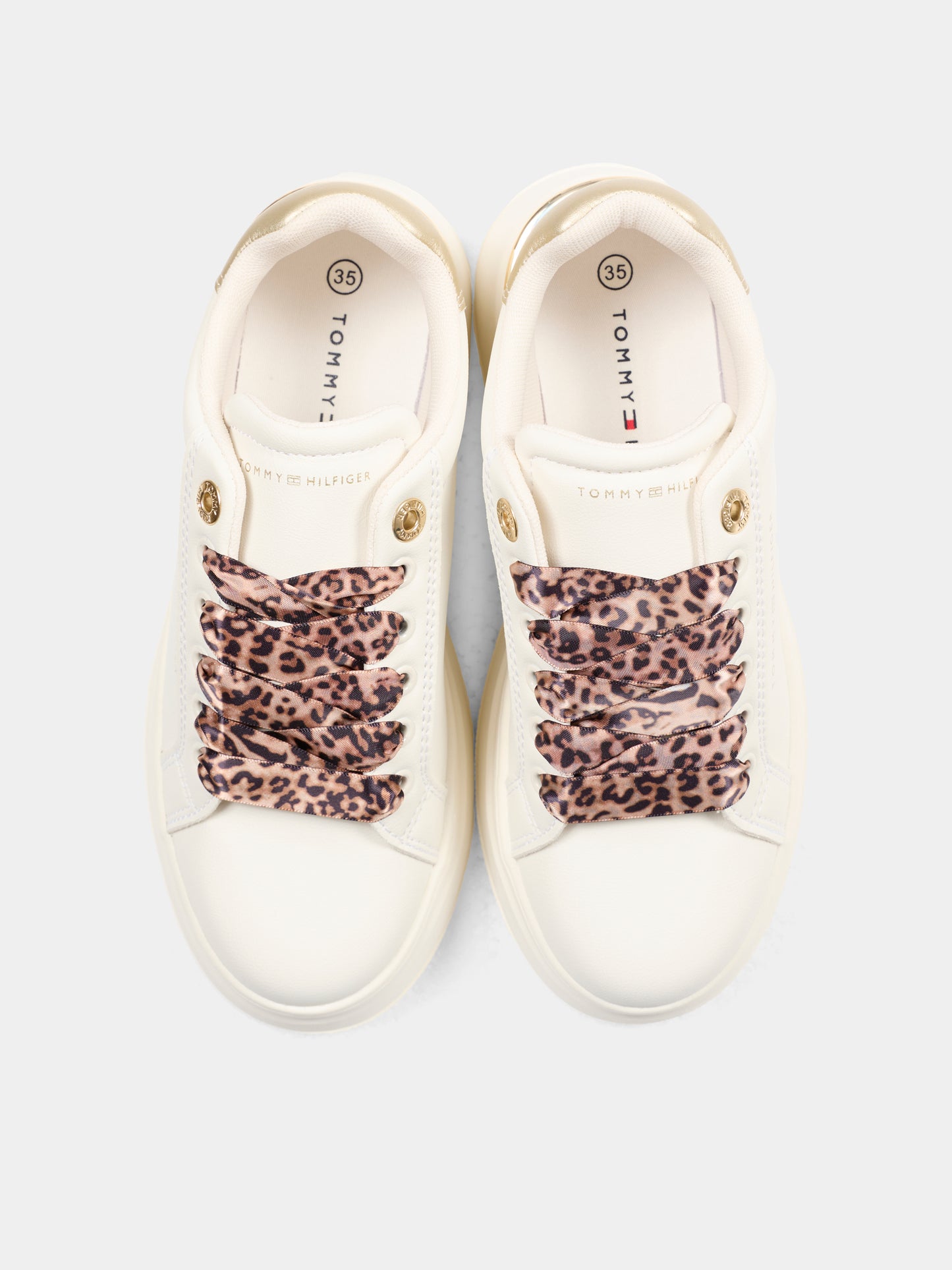 Sneakers bianche per bambina con logo,Tommy Hilfiger Junior,T3A9 34255 1355X024