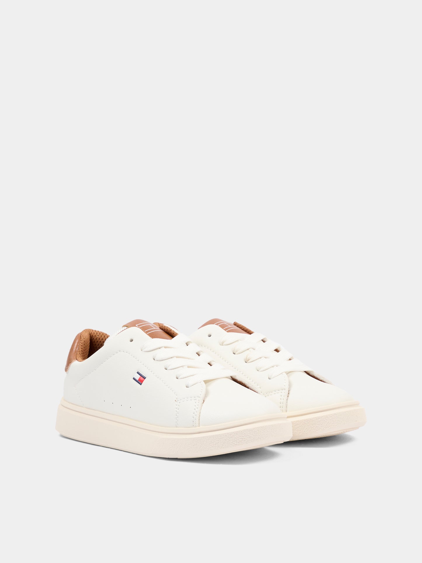 Sneakers bianche per bambini con logo,Tommy Hilfiger Junior,T3X9 34350 1355A767