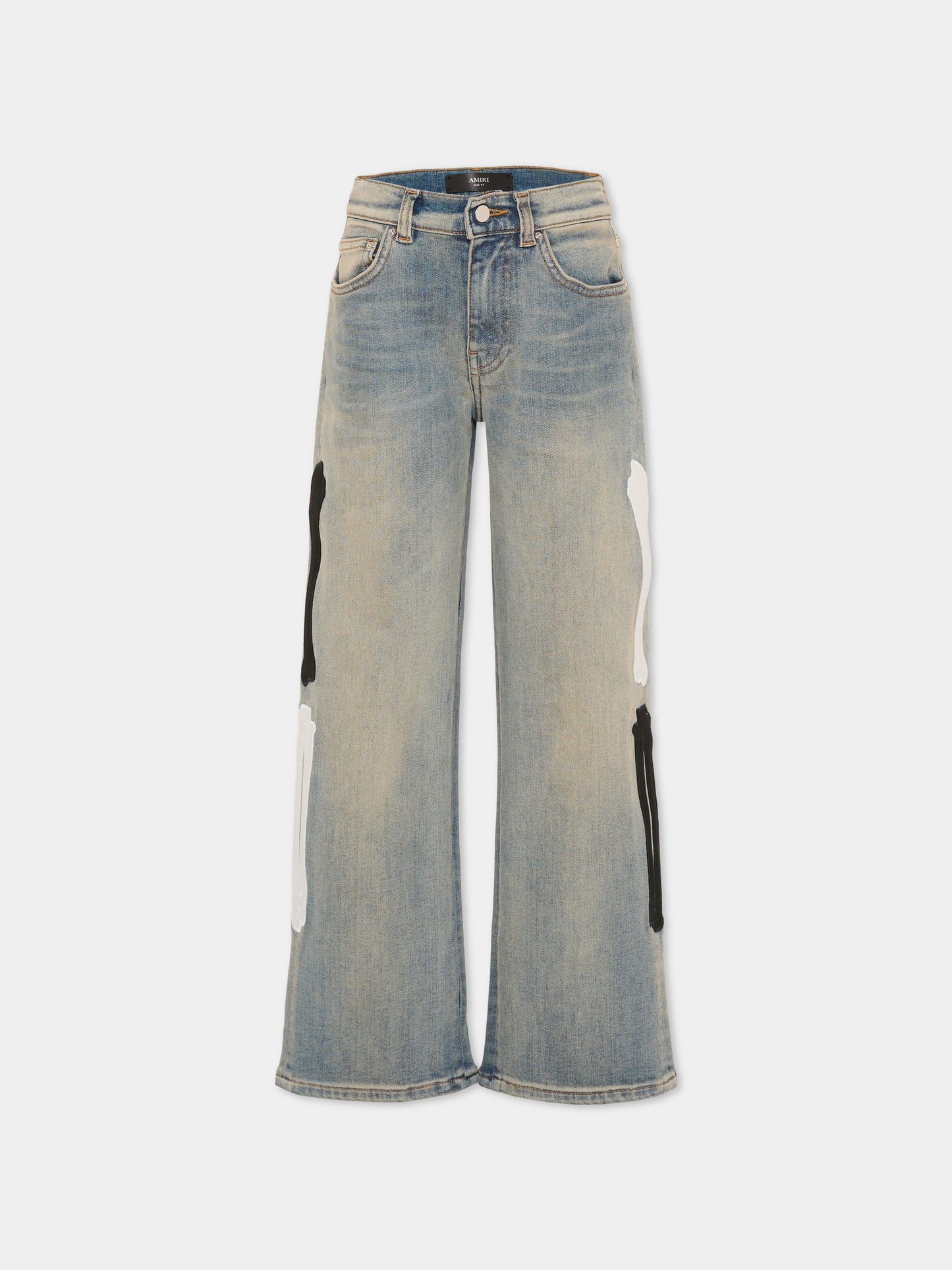 Jeans denim per bambini con ricami,Amiri,ACBMPA1006 ANTIQUE INDIGO