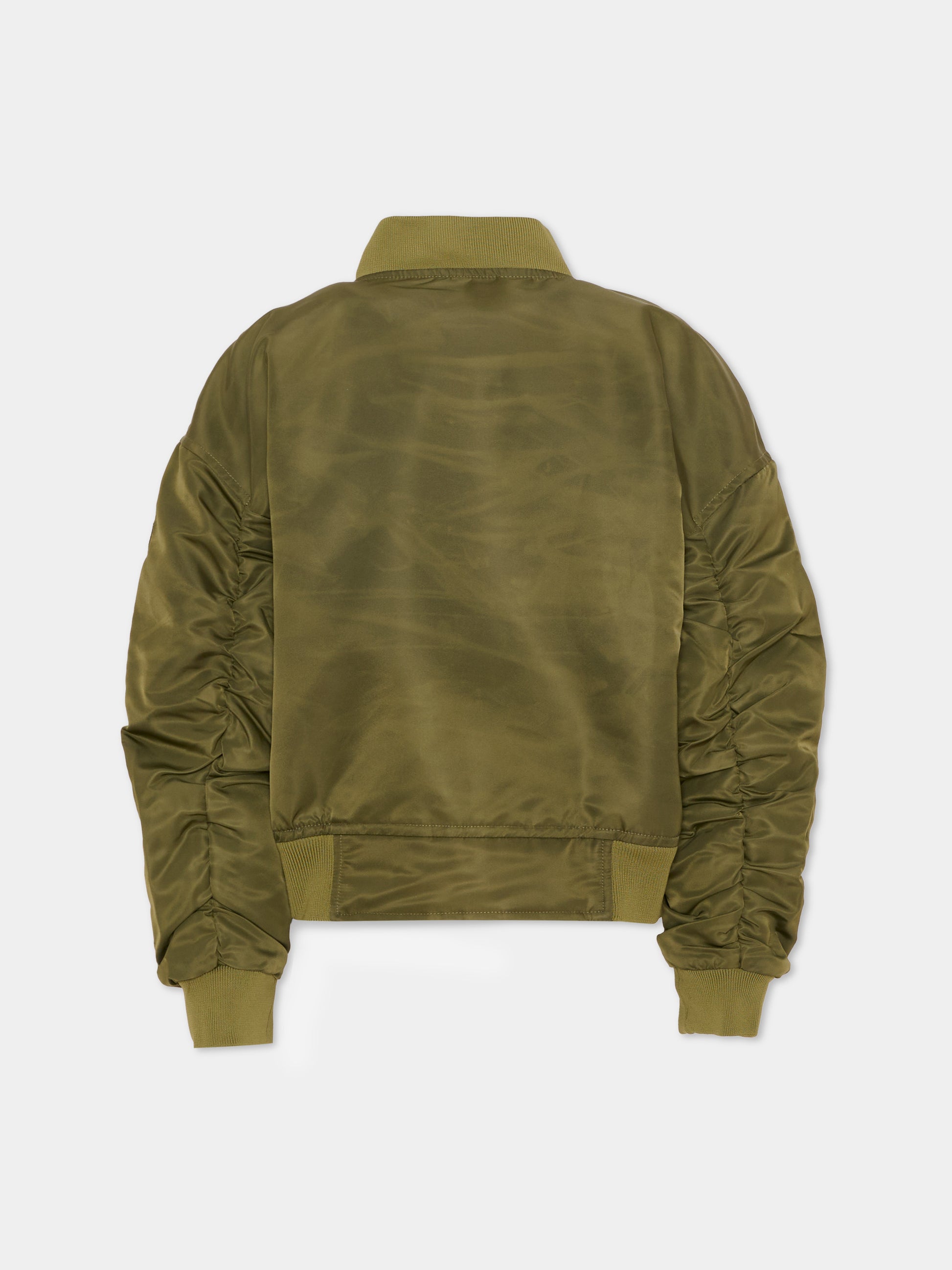 Bomber verde per bambini con ricamo,Amiri,ACOUJA1002 DARK SAGE