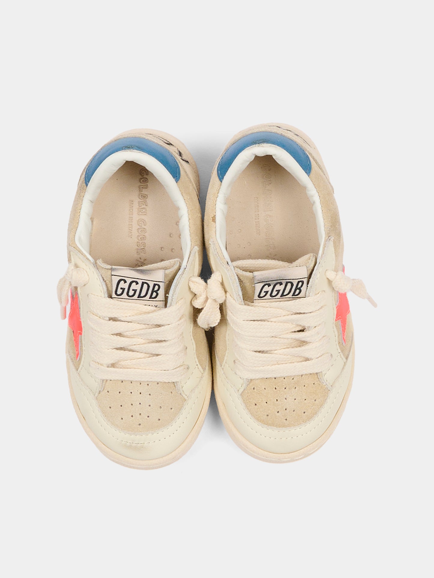 Sneakers Ball Star multicolor per bambino con logo,Golden Goose,GJF00439 F008050 15863