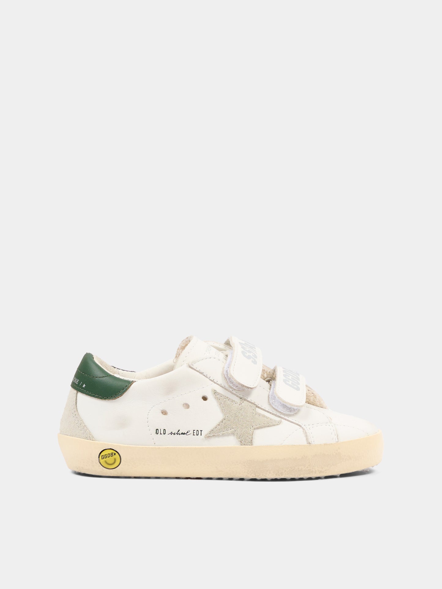 Sneakers Old School bianche per neonati e bambini con stella,Golden Goose,GJF00177 F008042 10594