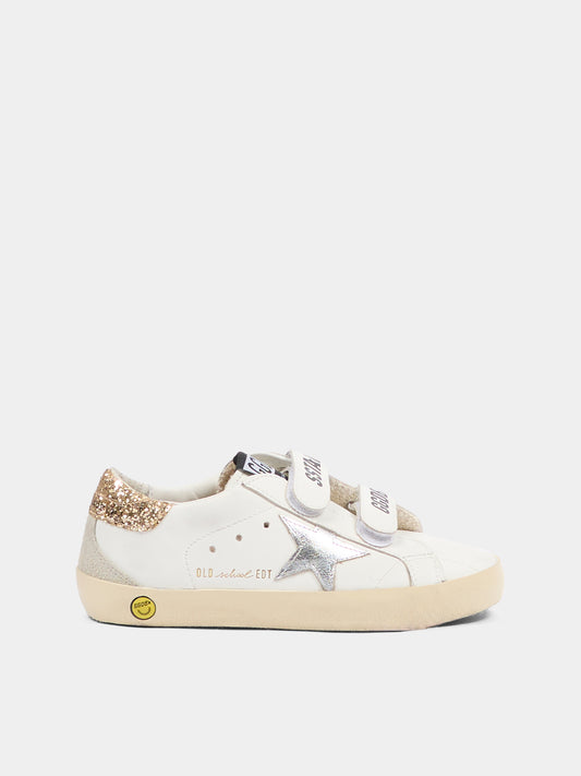 Sneakers Old School bianche per bambina con stella,Golden Goose,GYF00177 F008041 10593