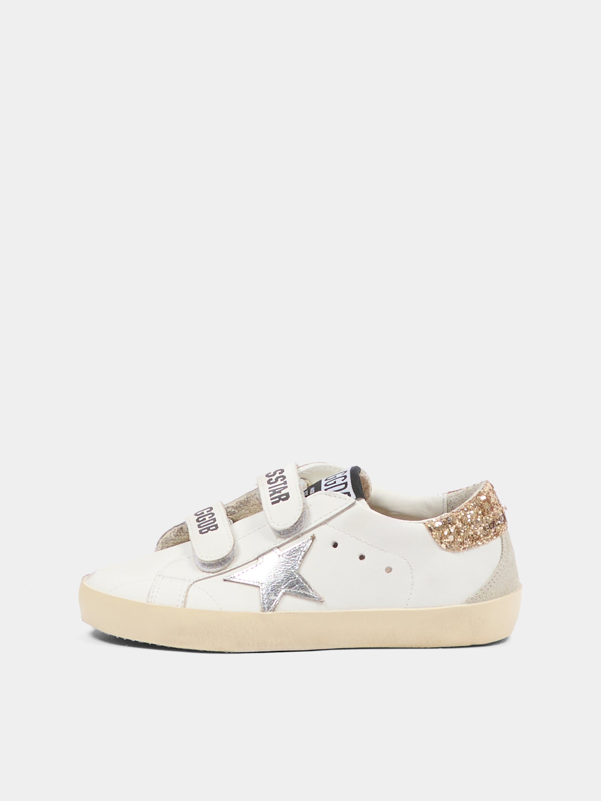 Sneakers Old School bianche per bambina con stella,Golden Goose,GYF00177 F008041 10593