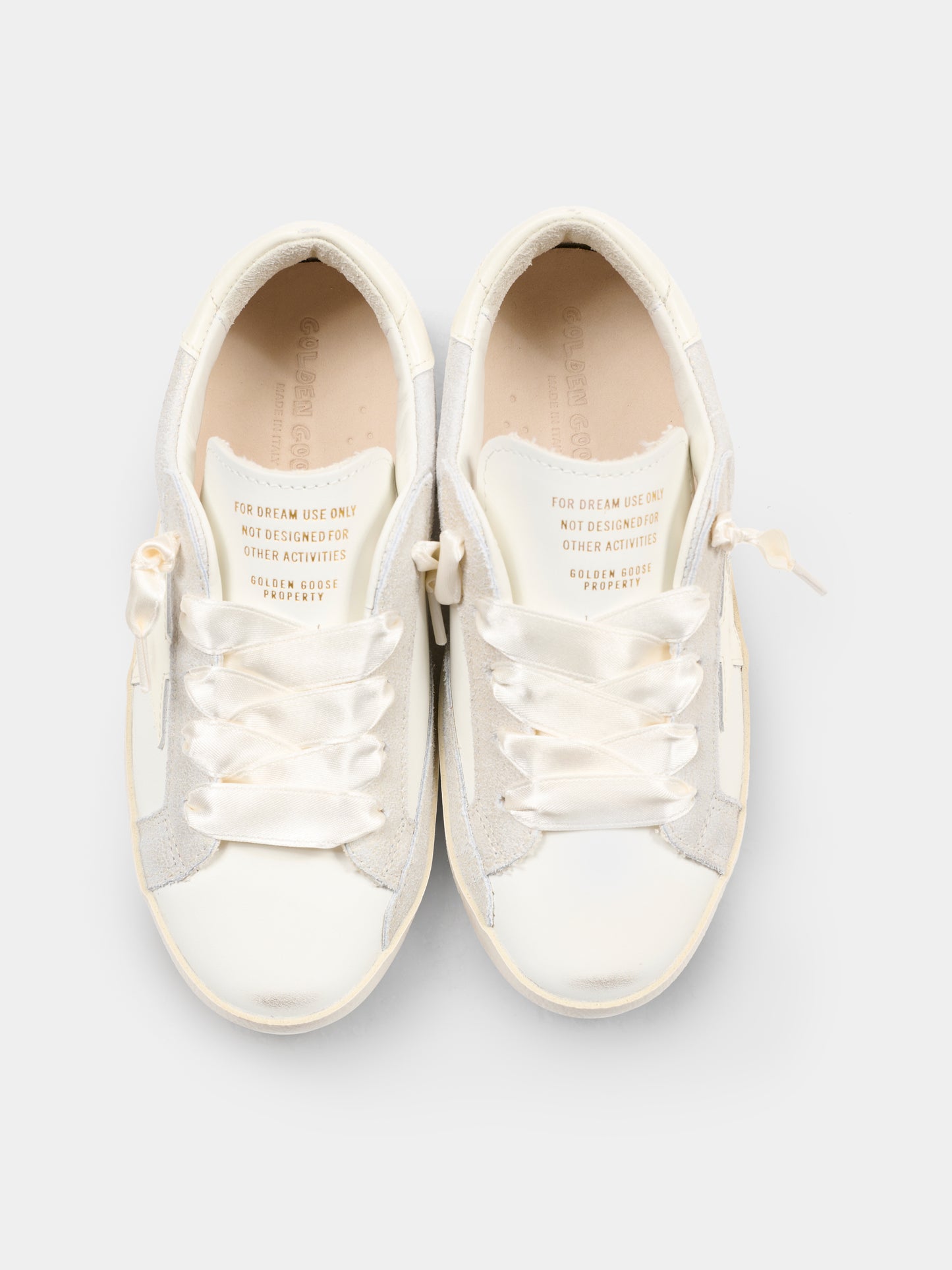 Sneakers Super Star bianche per bambina con stella,Golden Goose,GYF00103 F008026 10847