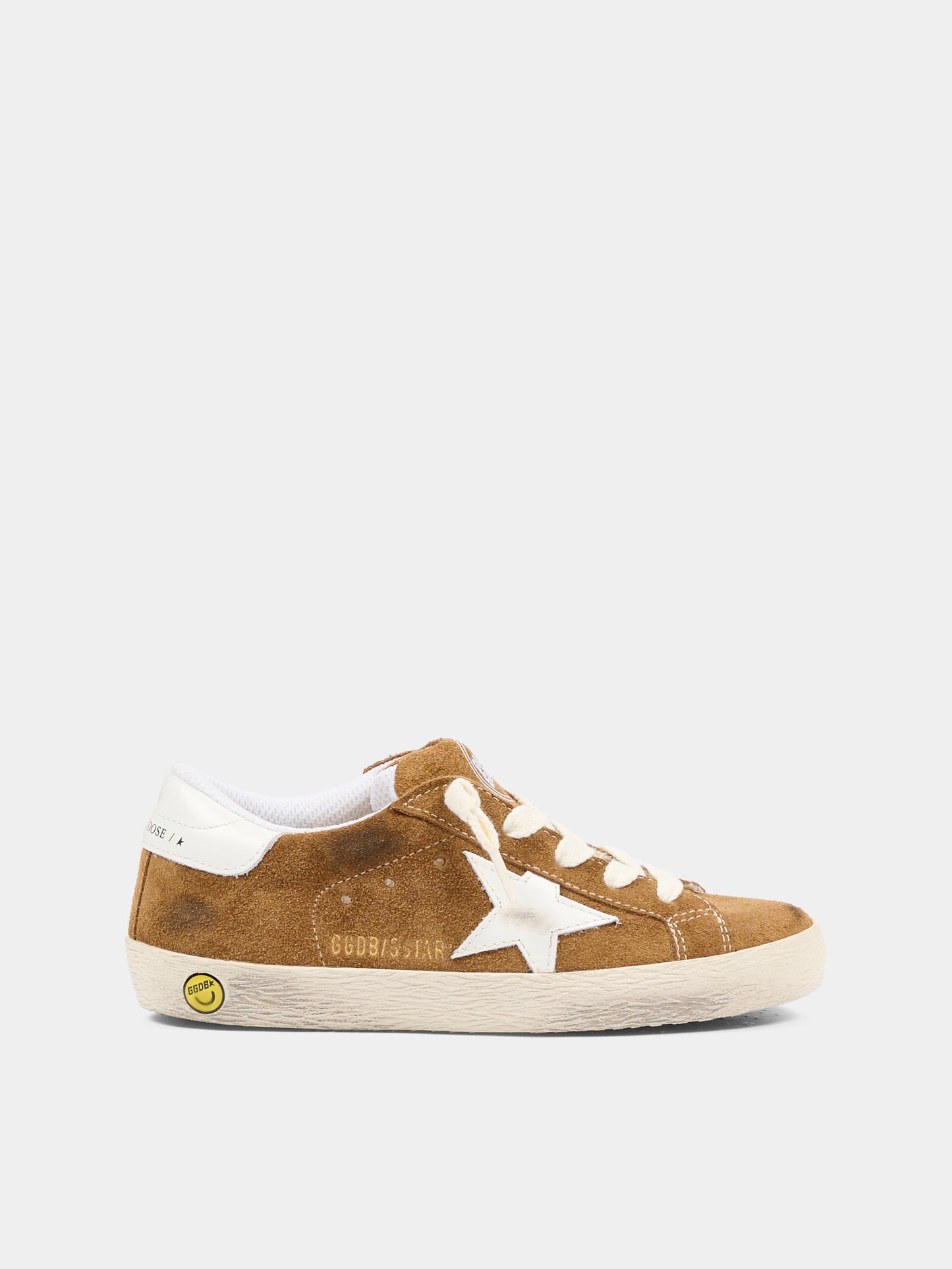 Sneakers Super Star marroni per bambini con stella,Golden Goose,GYF01028 F008027 55377
