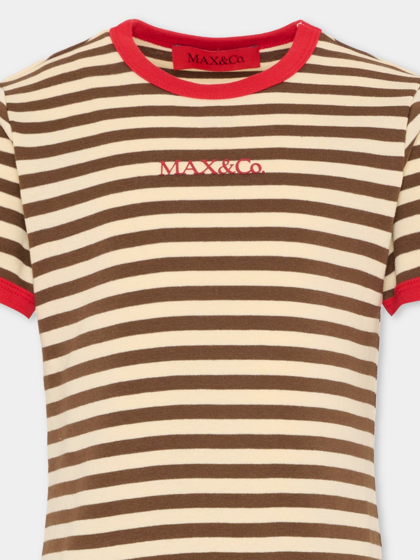 Vestito multicolor per bambina con logo,Max&co,MX0265 MX046 MX752