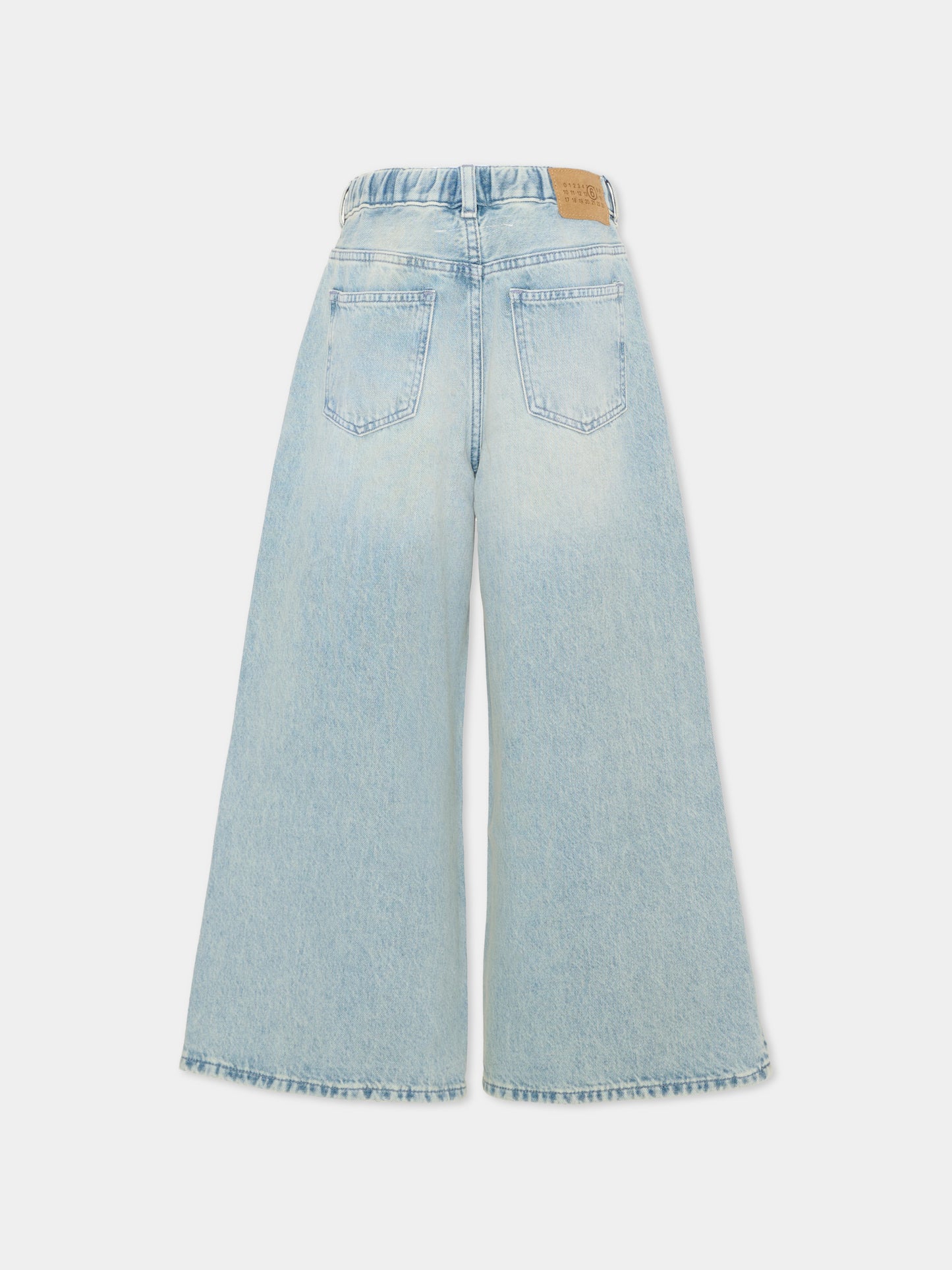 Jeans denim per bambini con logo,Mm6 Maison Margiela,M60209 MM06Y M601