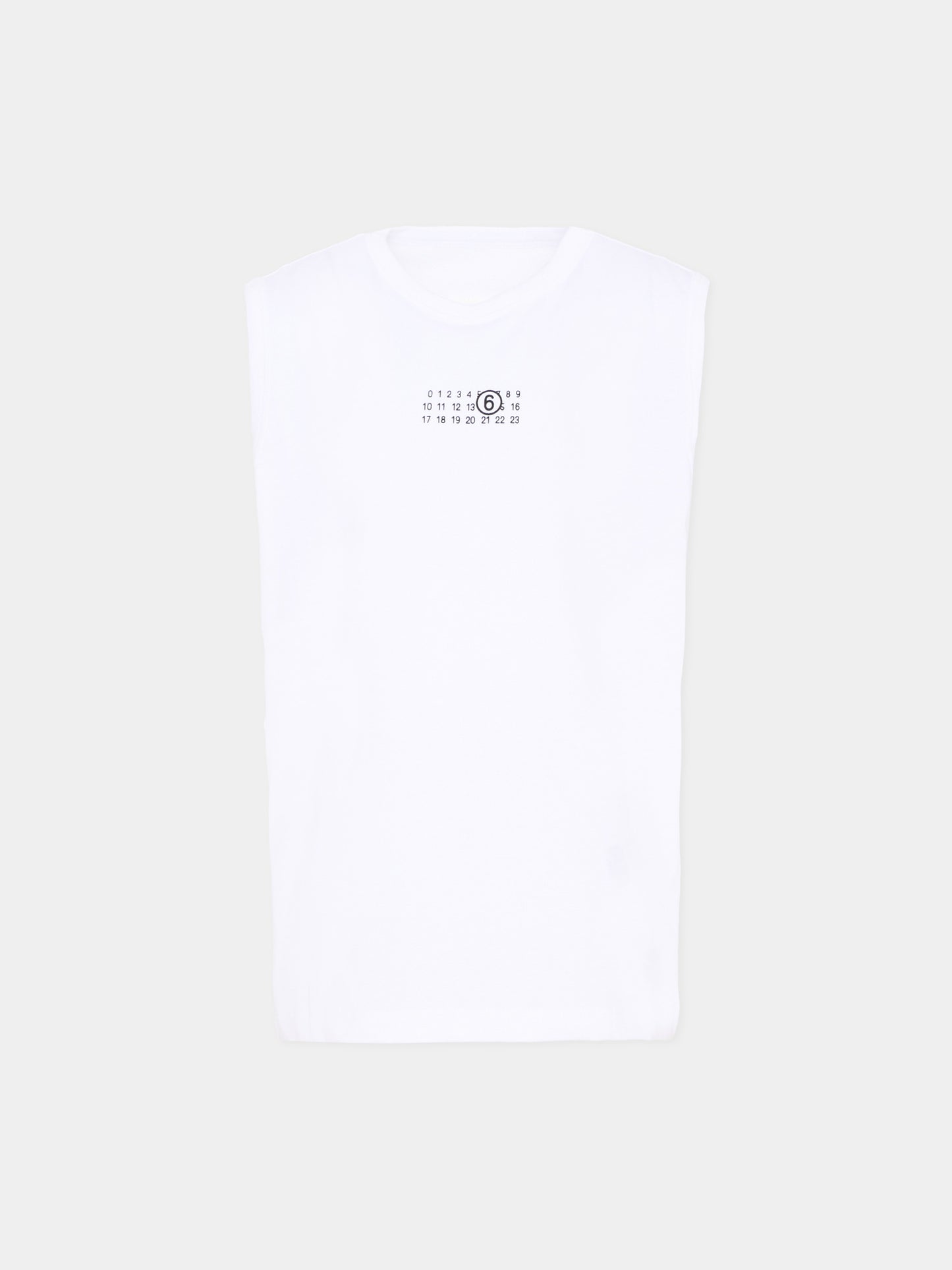 Canotta bianca MM6 per bambini logo,Mm6 Maison Margiela,M60575 MM04I M6100