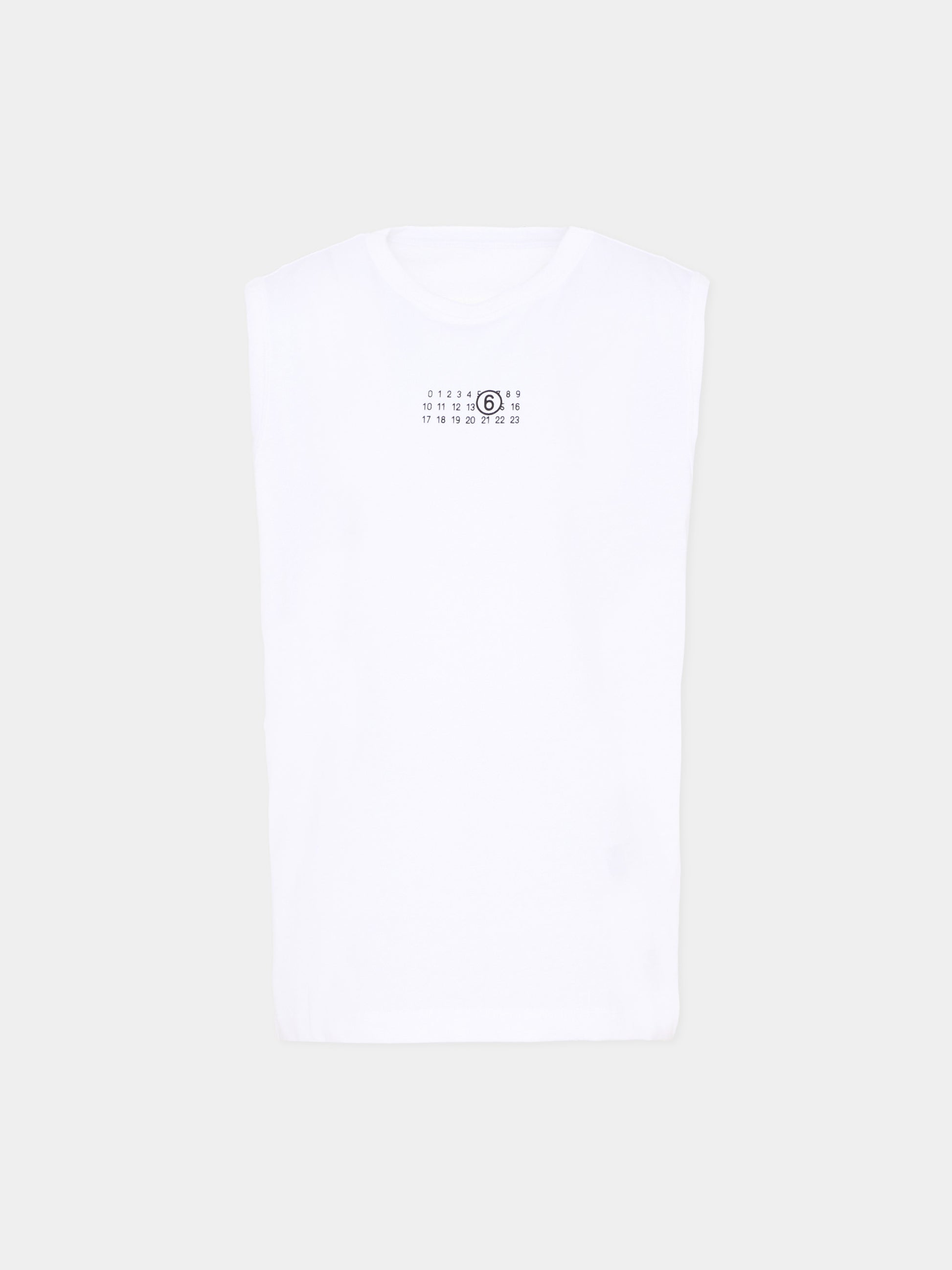 Canotta bianca MM6 per bambini logo,Mm6 Maison Margiela,M60575 MM04I M6100