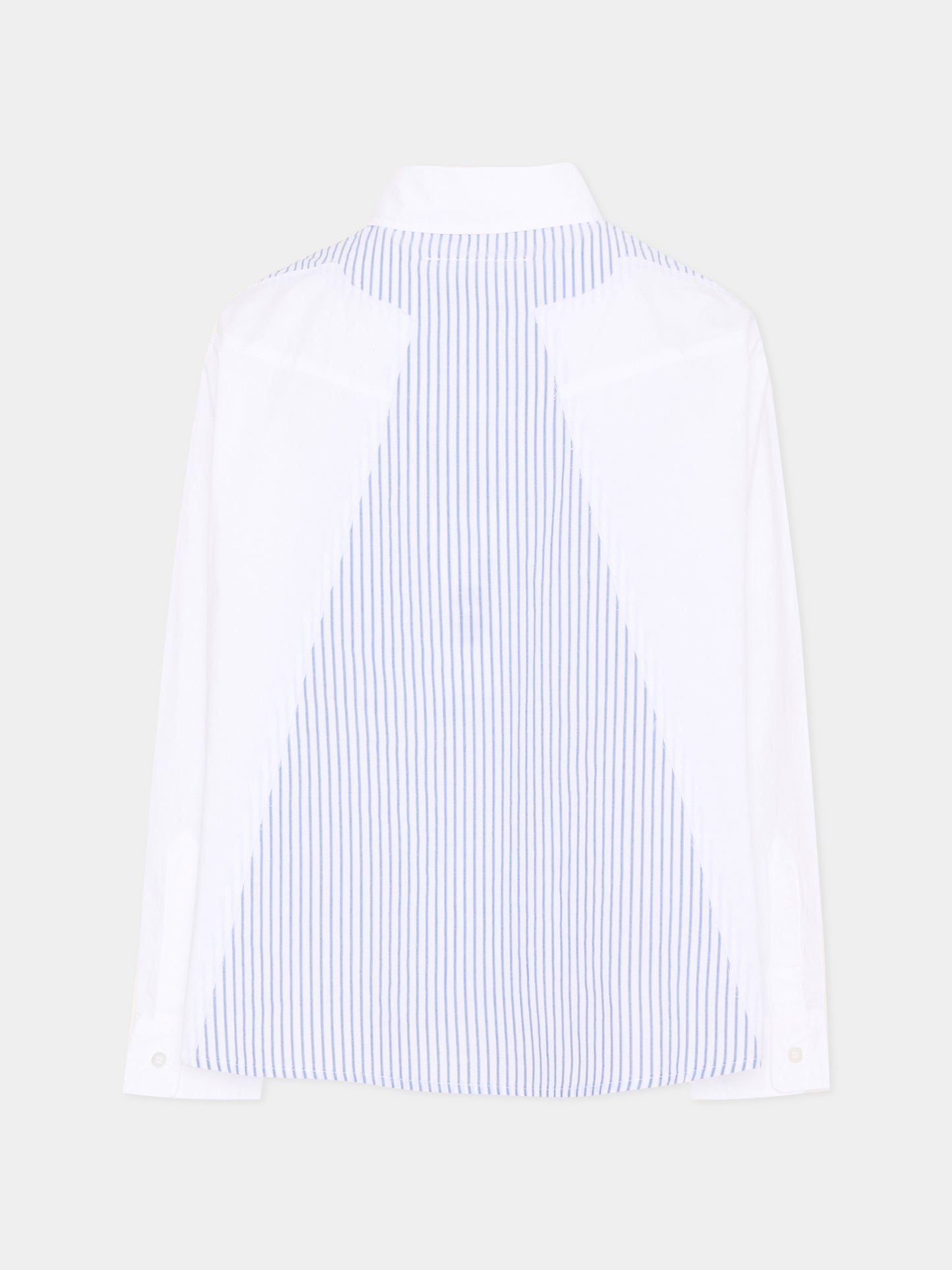 Camicia bianca per bambini con logo numerico,Mm6 Maison Margiela,M60946 MM07H M6C43