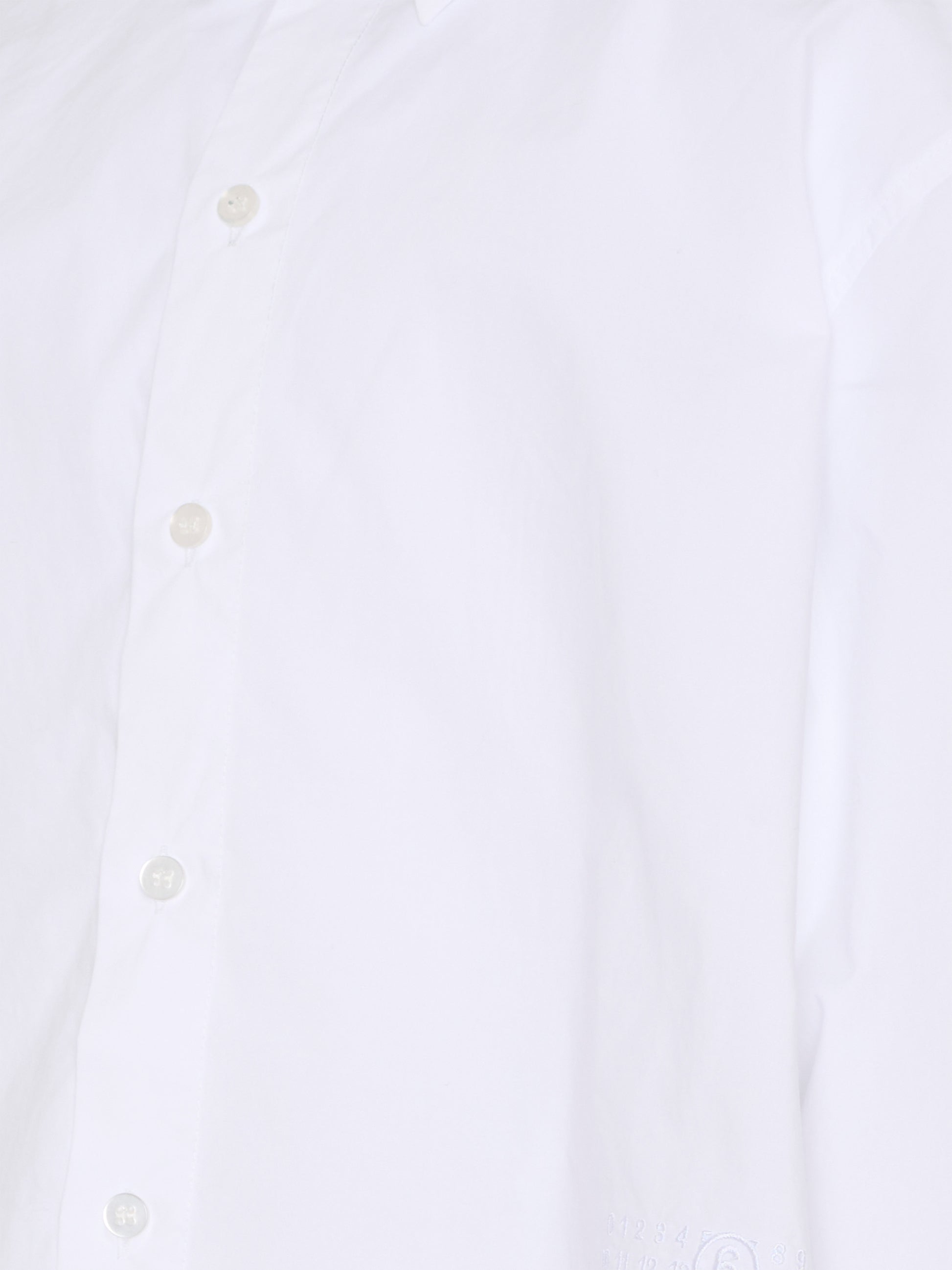 Camicia bianca per bambini con logo numerico,Mm6 Maison Margiela,M60946 MM07H M6C43