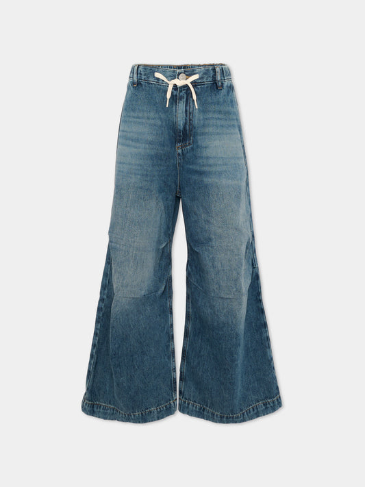 Jeans denim per bambino con logo,Mm6 Maison Margiela,M60970 MM07A M601