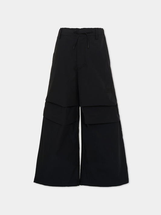 Pantaloni neri per bambini con logo numerico,Mm6 Maison Margiela,M60994 MM05H M6900