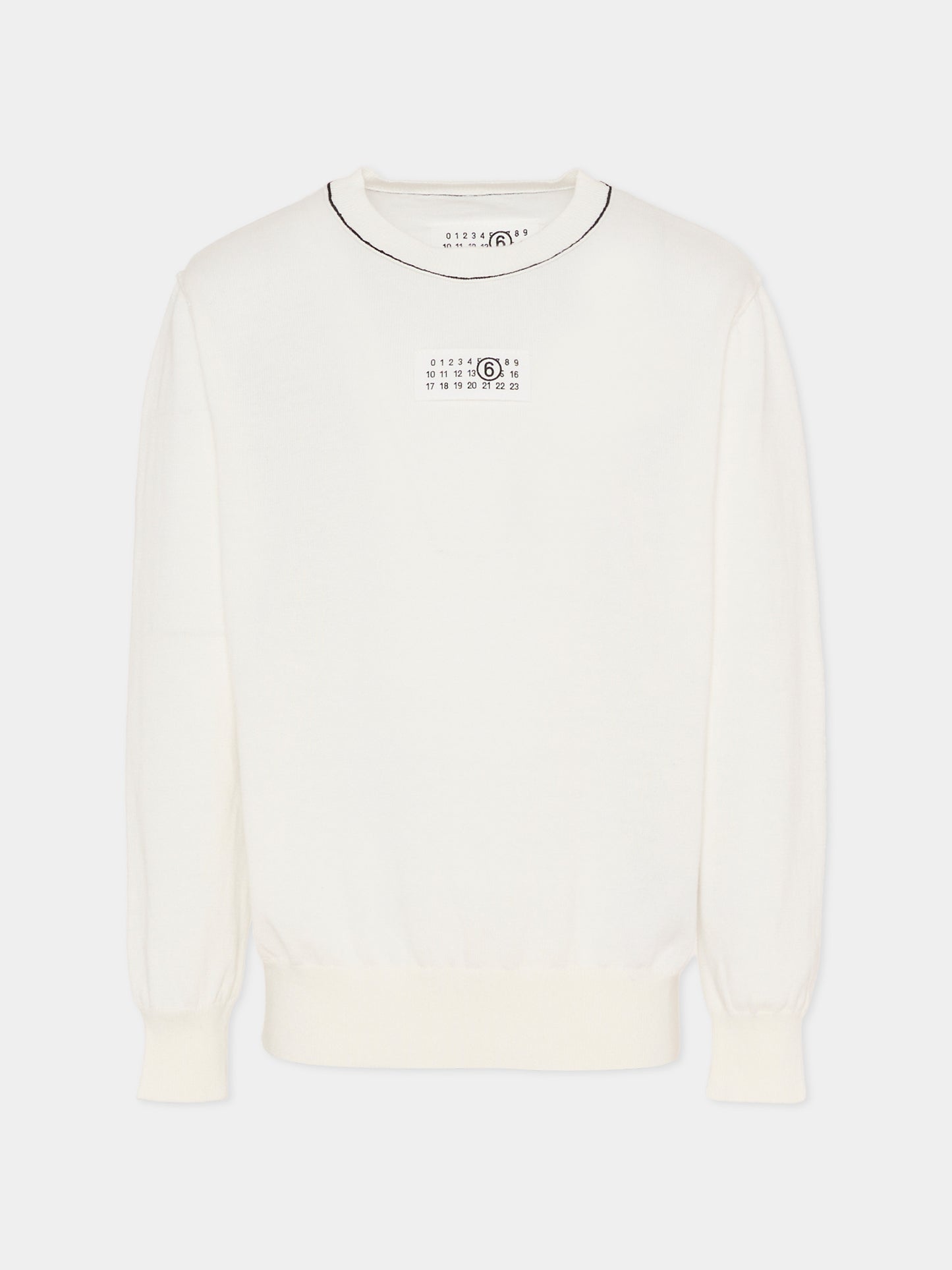 Maglione avorio per bambini con logo,Mm6 Maison Margiela,M61025 MM07V M6101