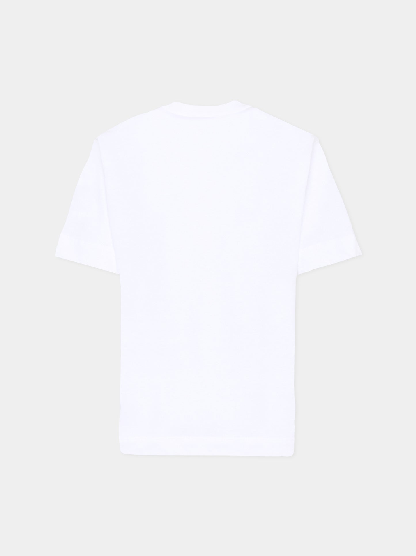 T-shirt bianca per bambini con logo nero,Marni Kids,M002MV M00RF 0M100