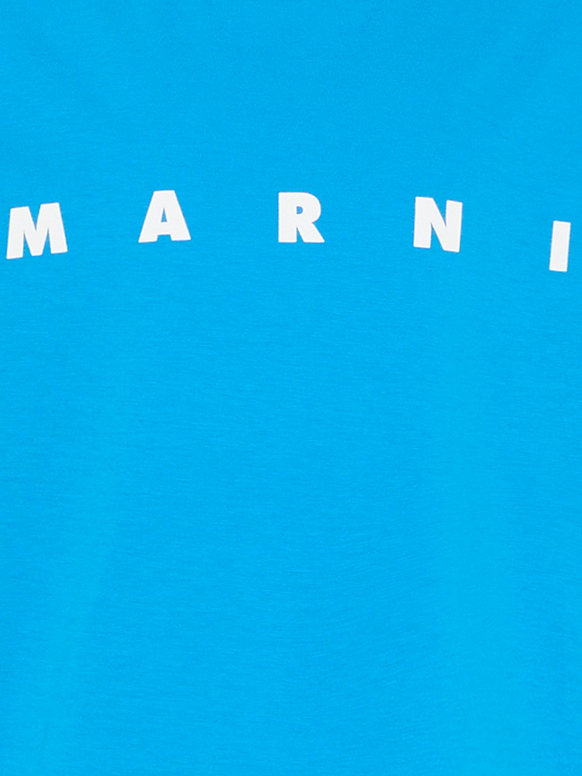 T-shirt azzurra per bambini con logo,Marni Kids,M002MV M00RF 0M859