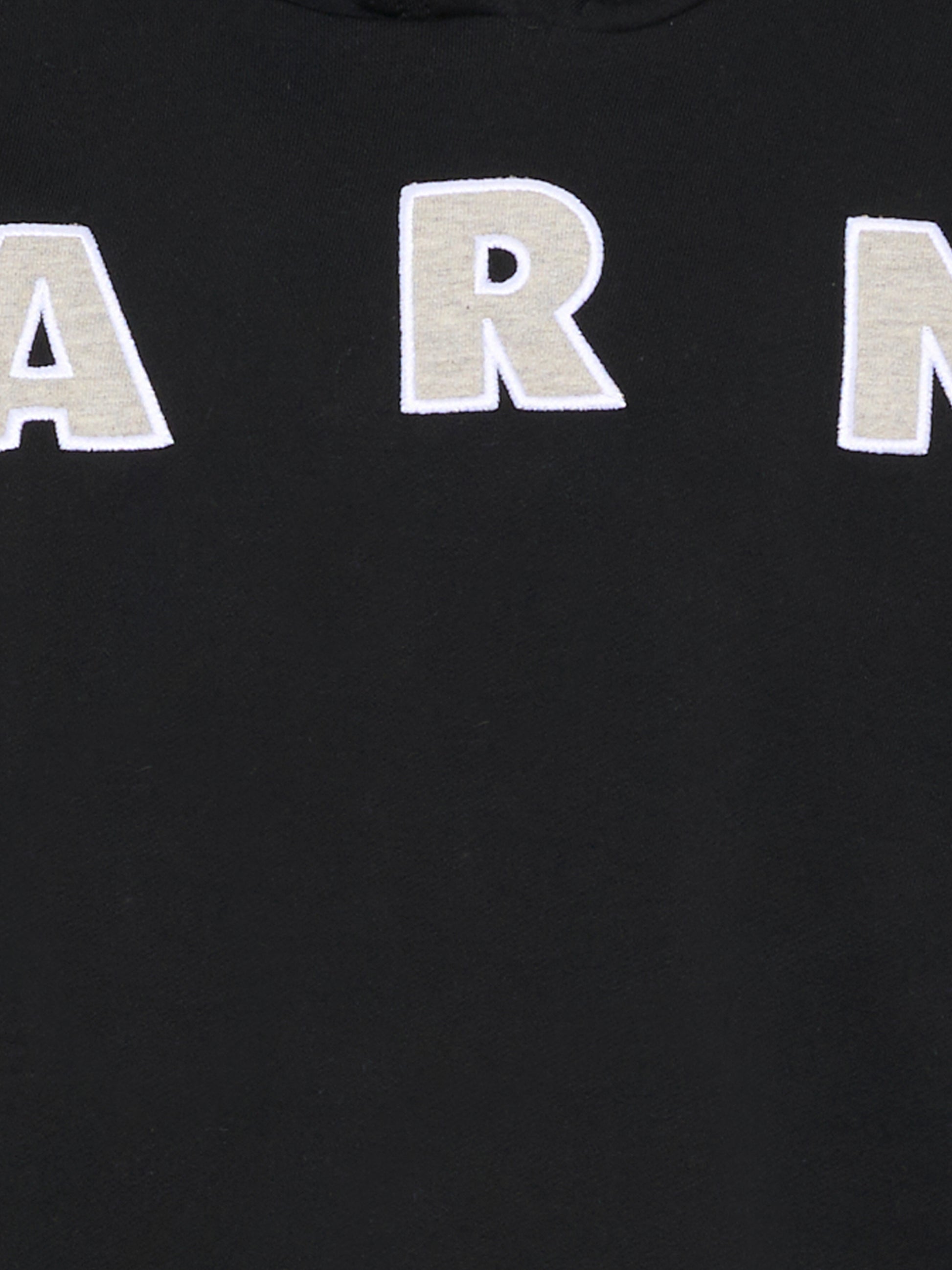 Felpa nera per bambini con logo,Marni Kids,M01266 M00V0 0M90E