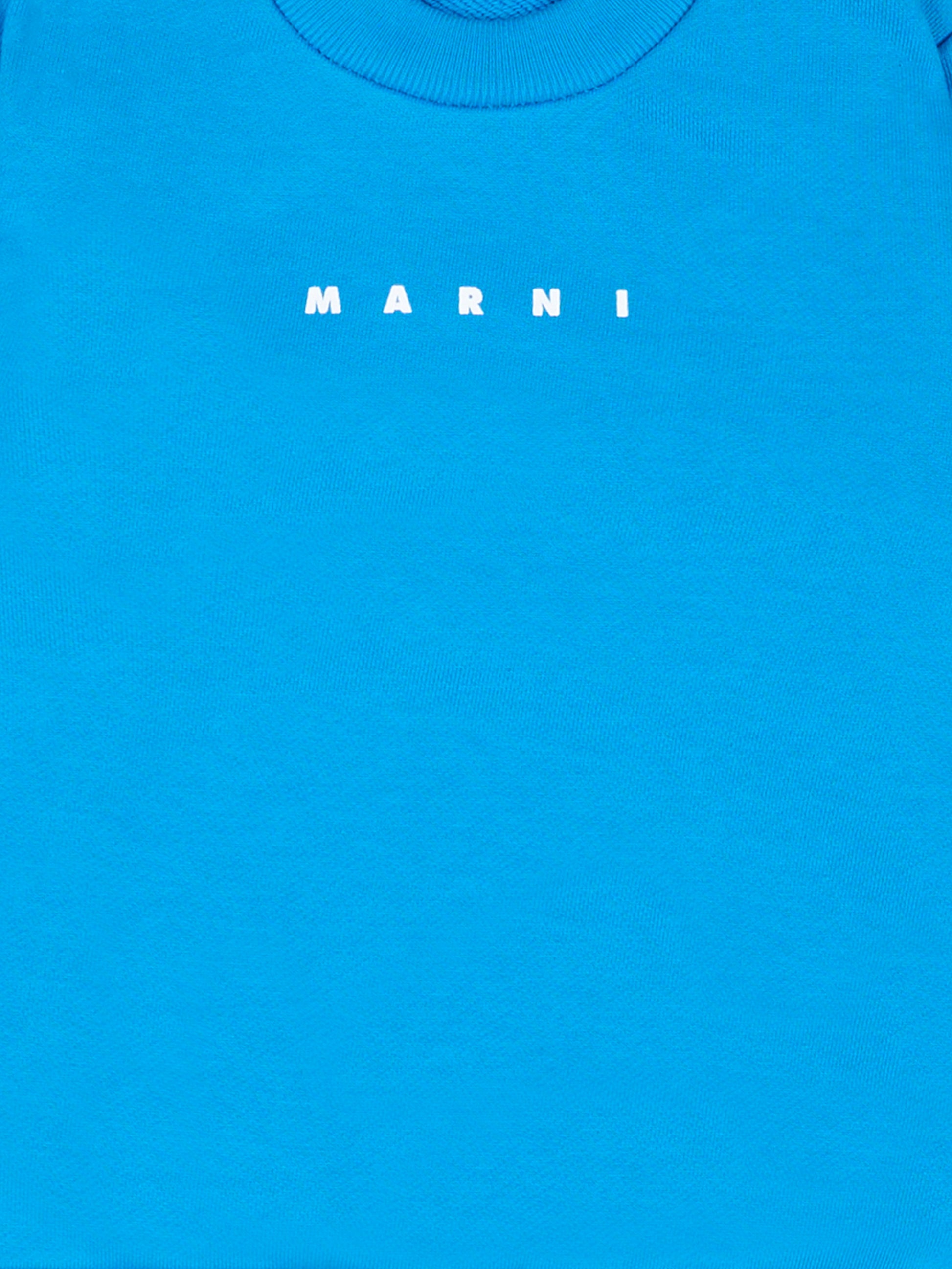 Felpa azzurra per neonato con logo,Marni Kids,M01531 M00V0 0M859
