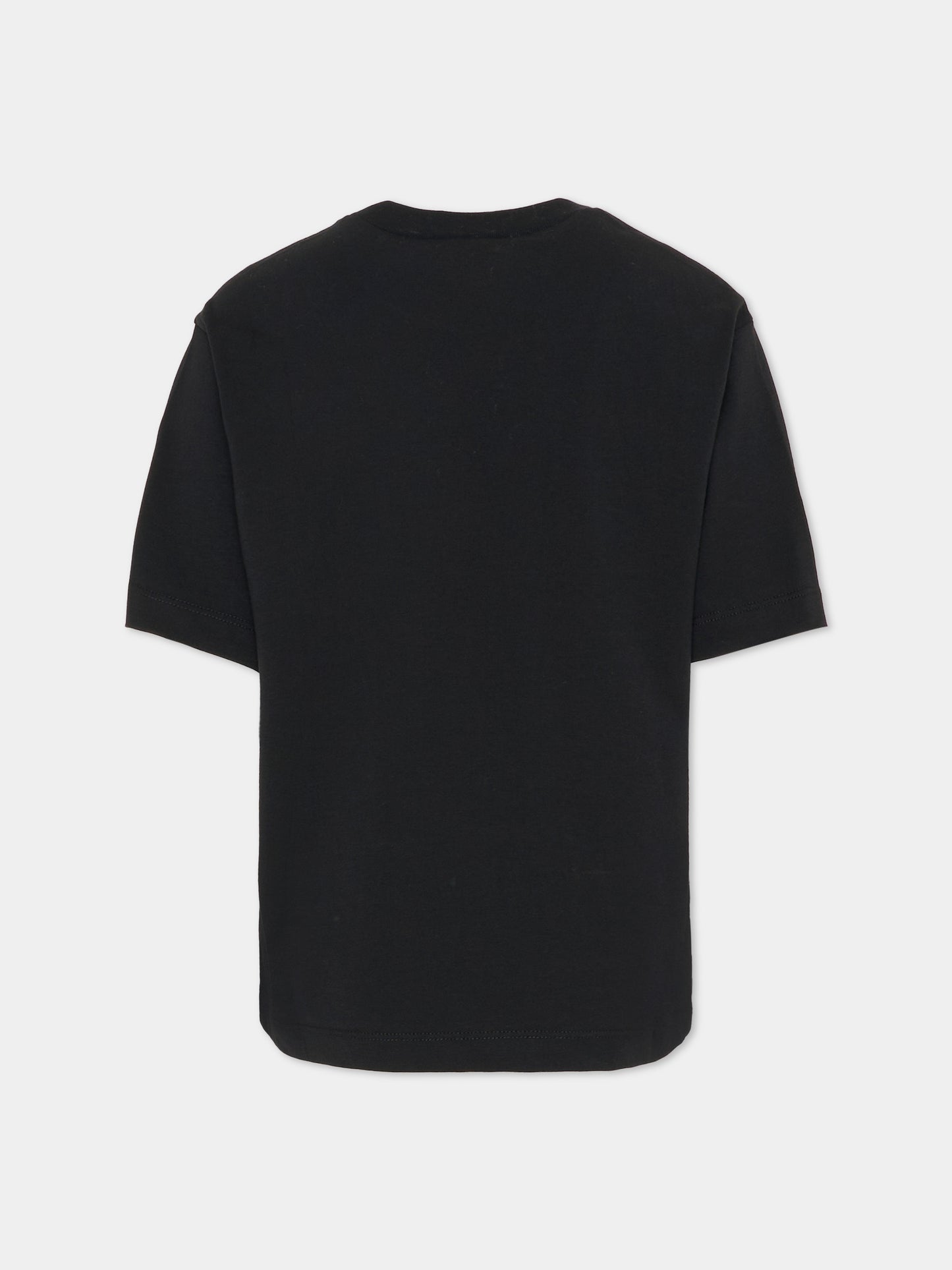 T-shirt nera per bambina con stampa bambini,Marni Kids,M01671 M00HZ 0M900