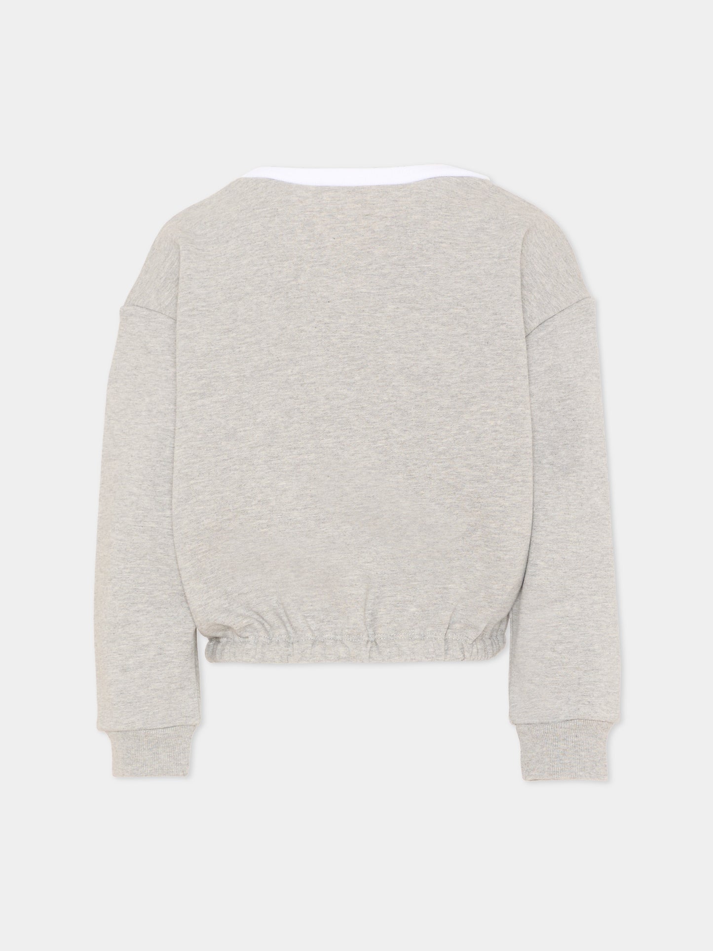 Felpa grigia per bambina con logo,Marni Kids,M01684 M00V0 0M903