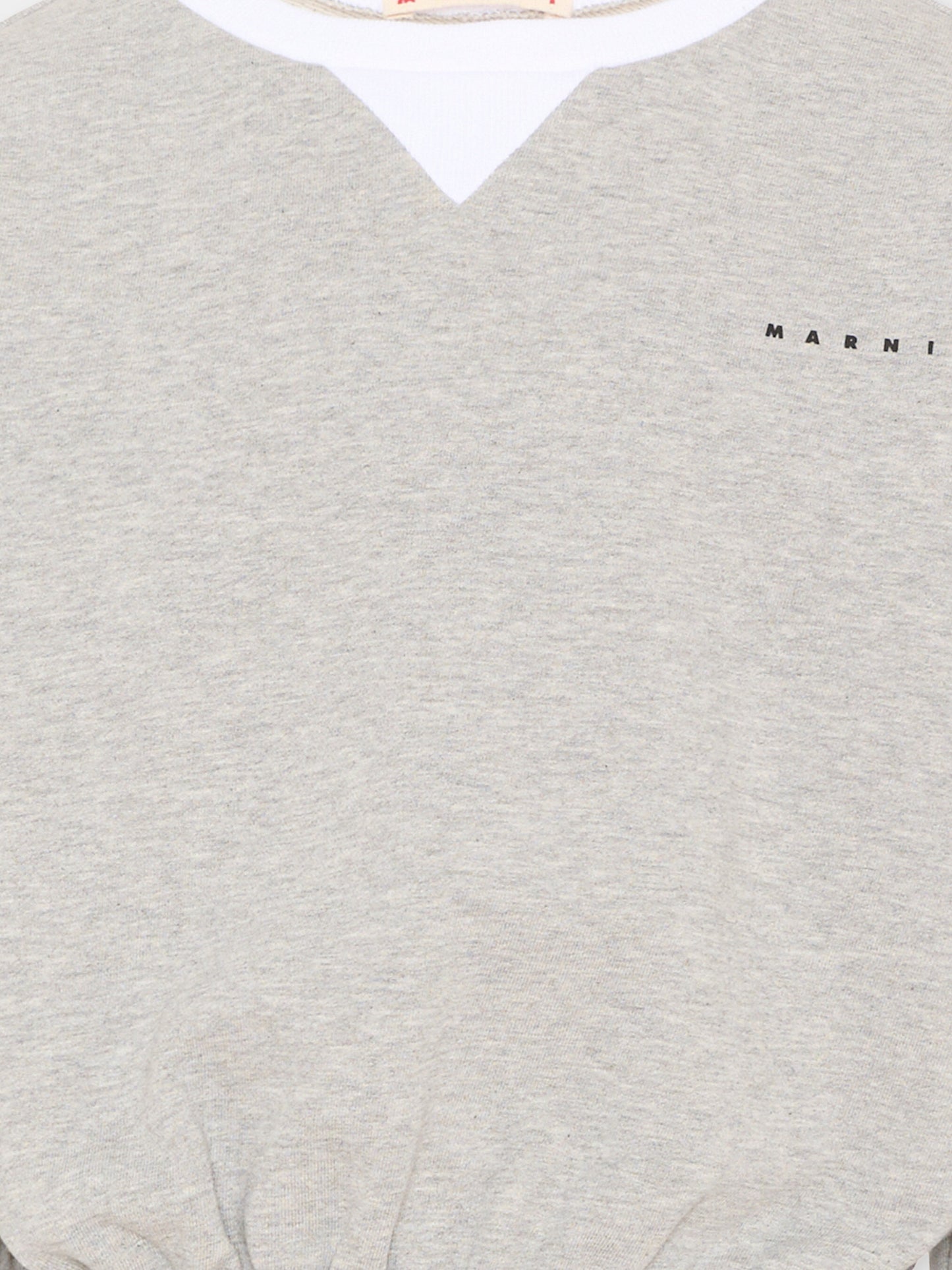 Felpa grigia per bambina con logo,Marni Kids,M01684 M00V0 0M903