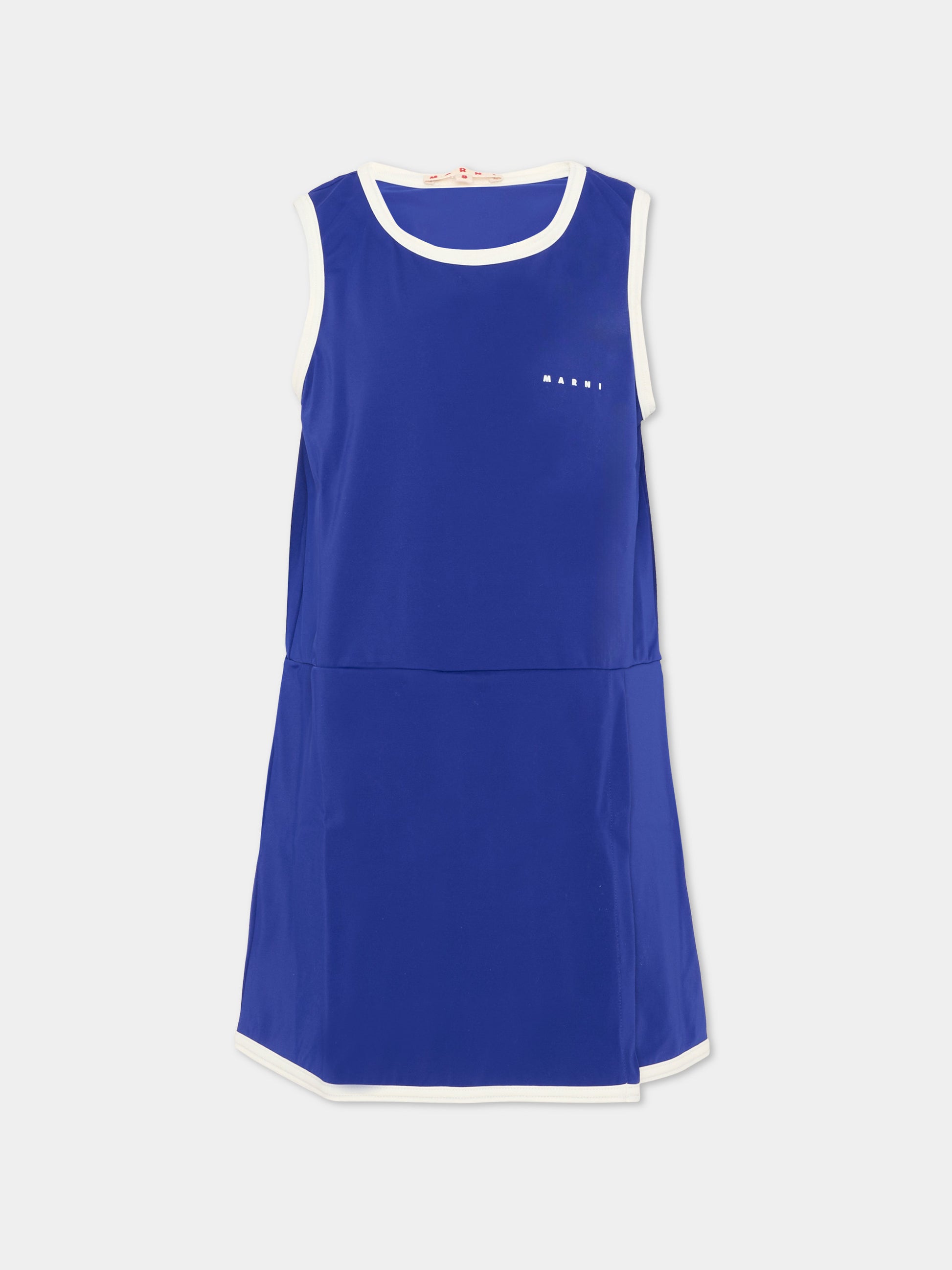 Copricostume blu per bambina con logo,Marni Kids,M01763 M00M2 0M860