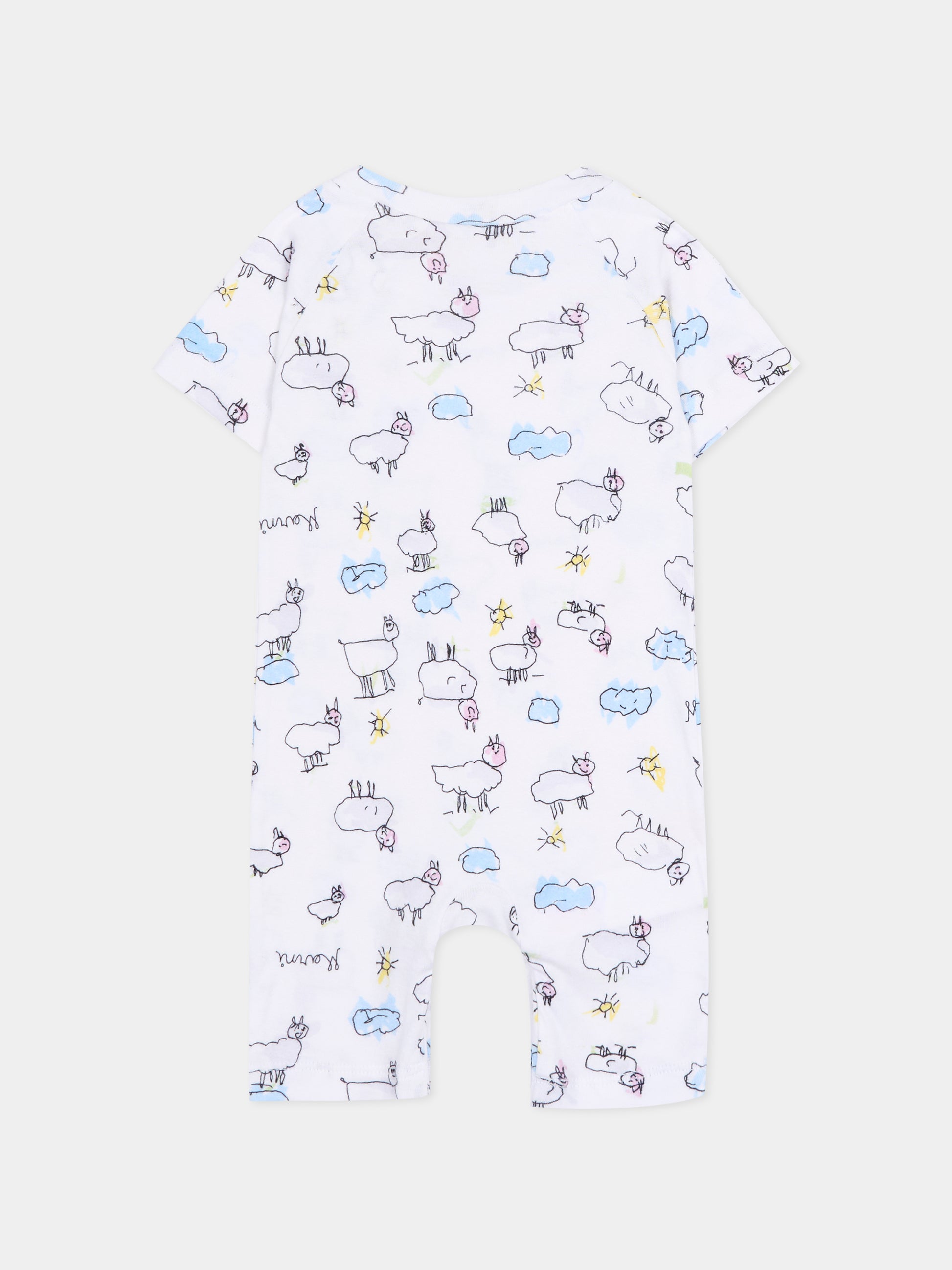 Set tutina bianca per neonati con disegni,Marni Kids,M01783 M00X9 0M100