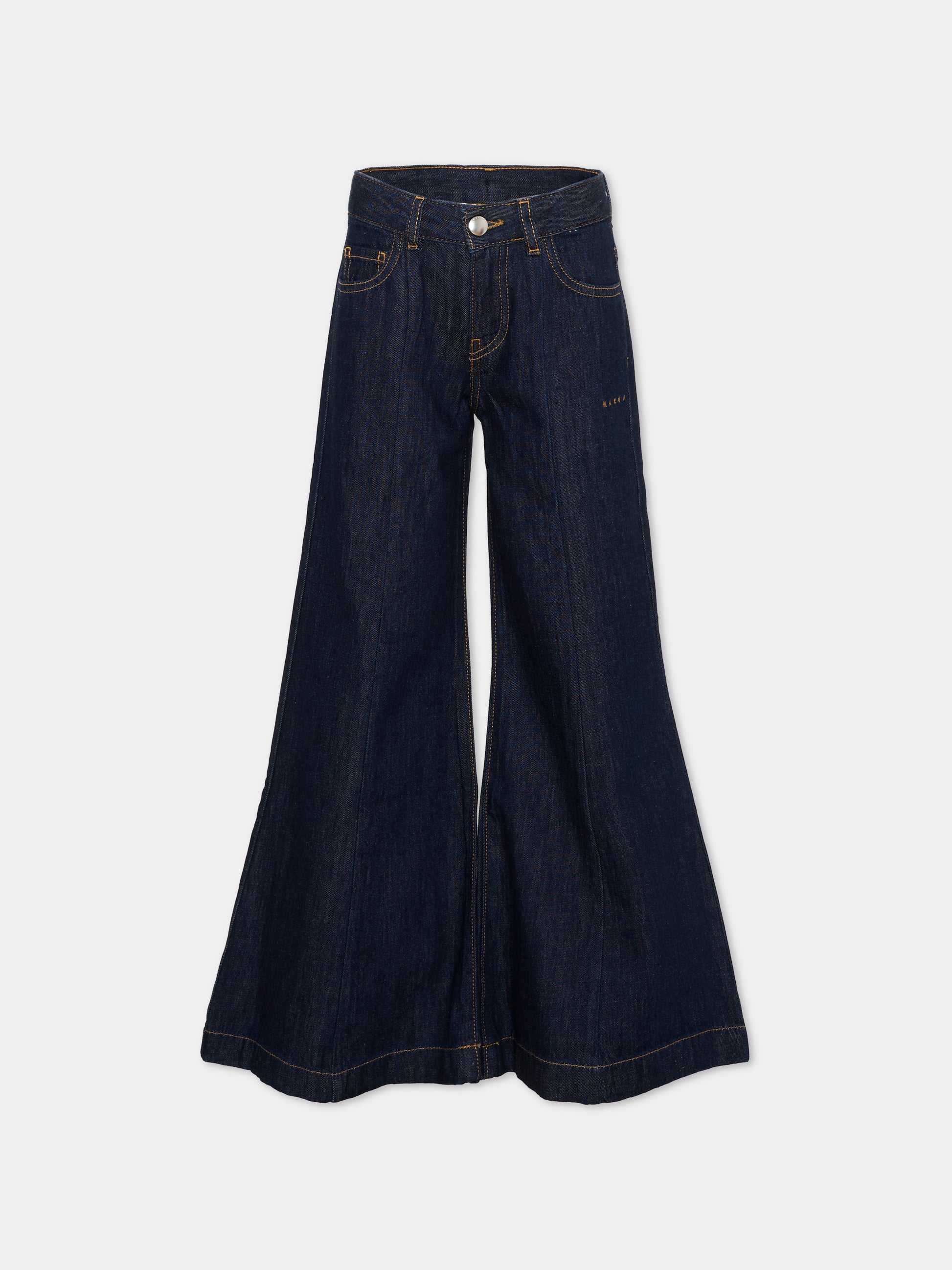 Jeans denim per bambina con logo,Marni Kids,M01808 M00WG 0M01