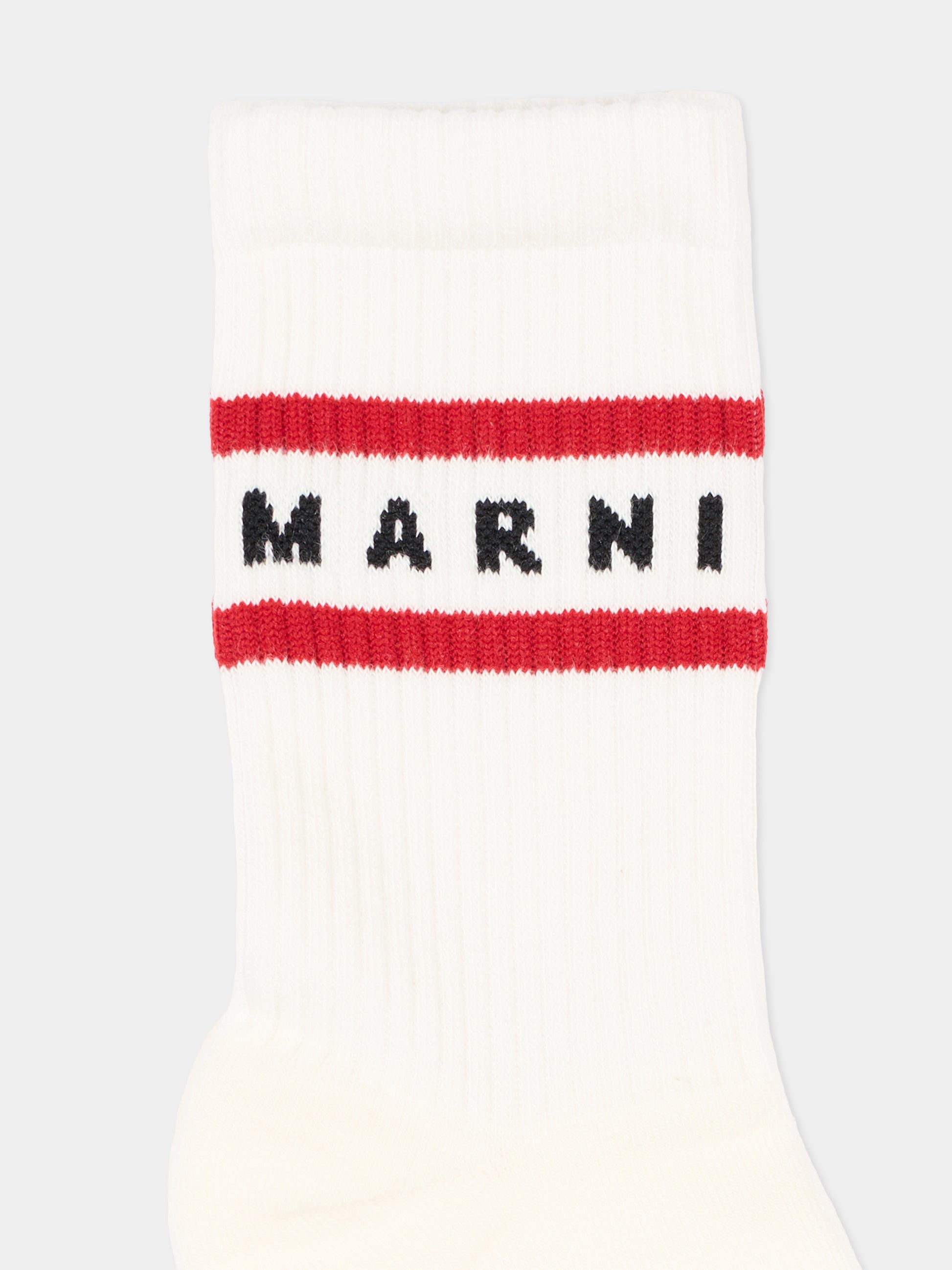 Calze bianche per bambini con logo,Marni Kids,M01813 M00U1 0M100